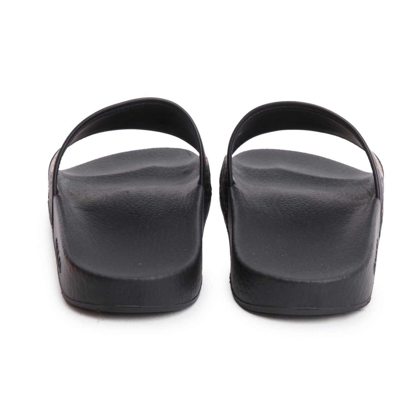 Gucci x Sega Supreme Black Rubber Guccy Star Slides, Size 5