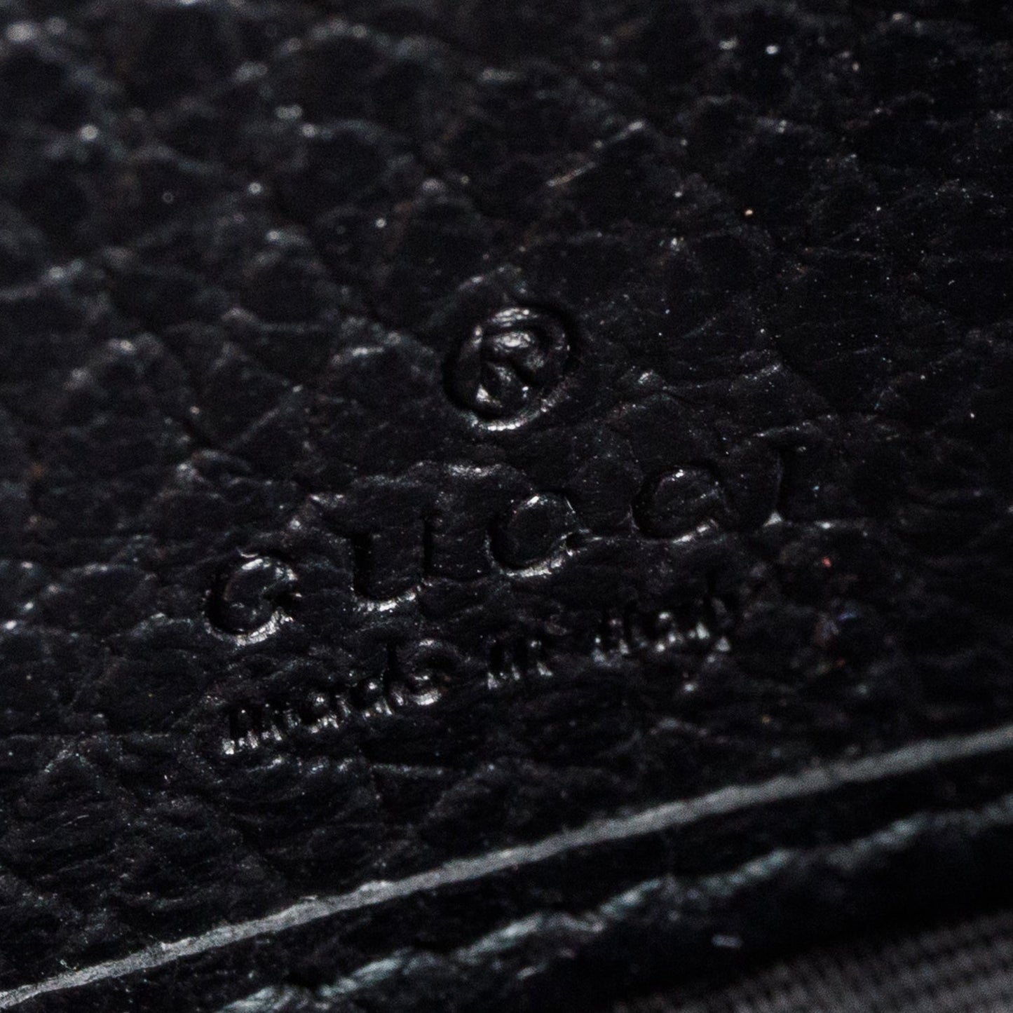 Gucci Black Calfskin Leather GG Marmont Continental Wallet