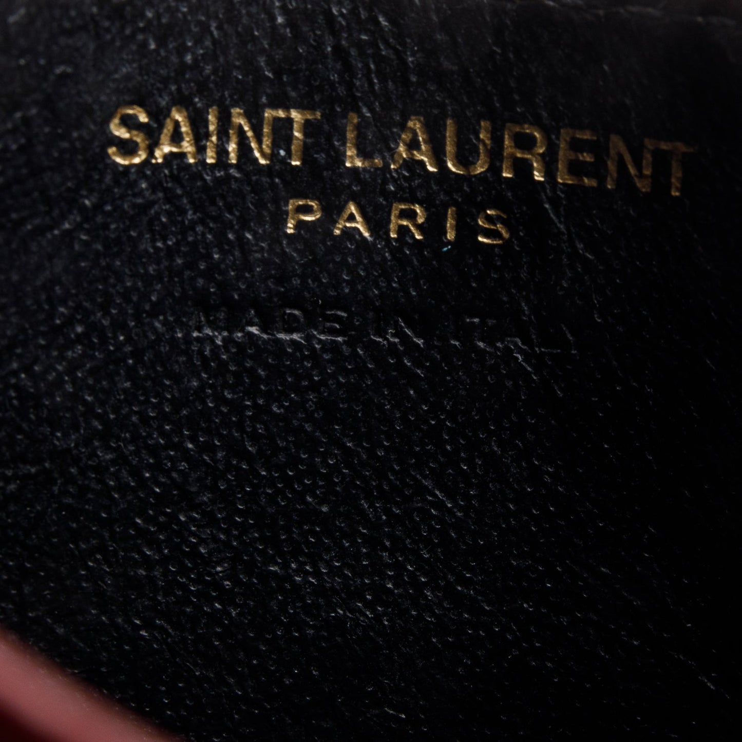 Saint Laurent 2020 Red Grain de Poudre Chevron Cassandre Card Holder