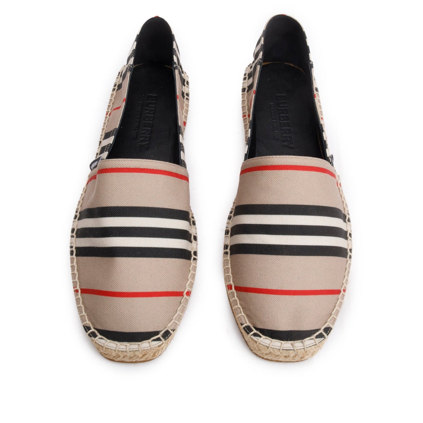 Burberry Beige Check Mews Espadrilles, Size 38