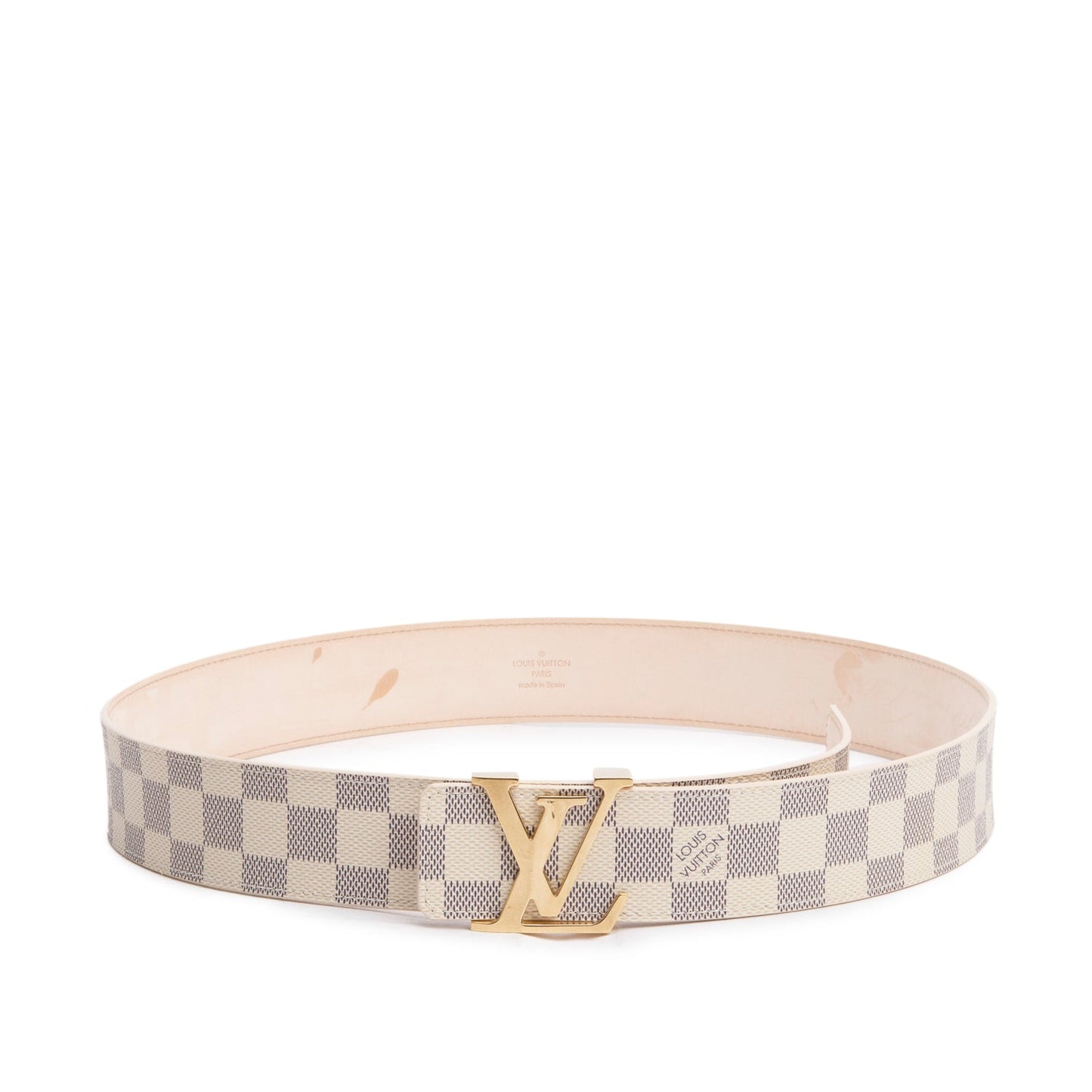 Louis Vuitton Damier Azue Canvas LV Initials 40 MM Belt 95 38