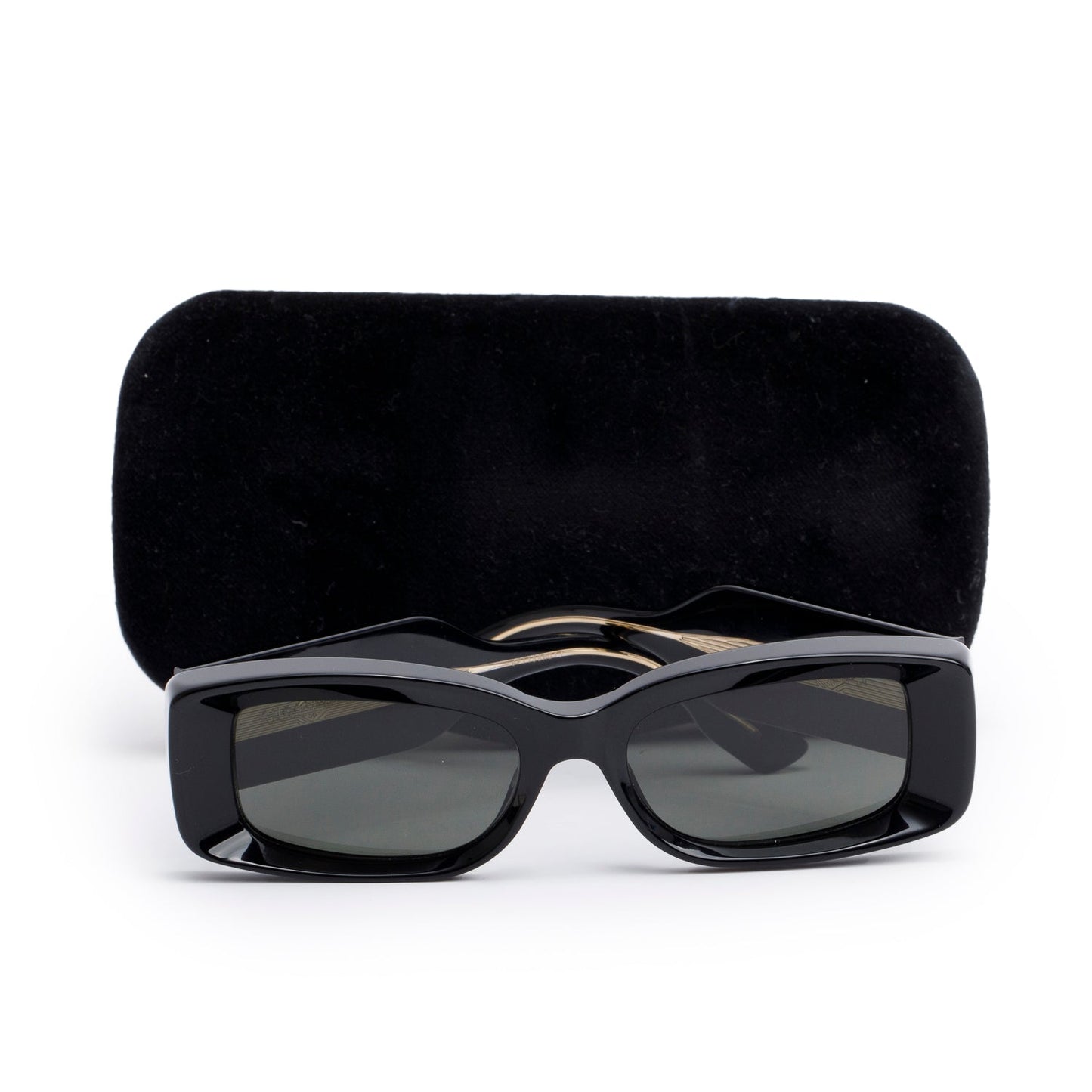 Gucci GG1528S Black Acetate Rectangle Sunglasses