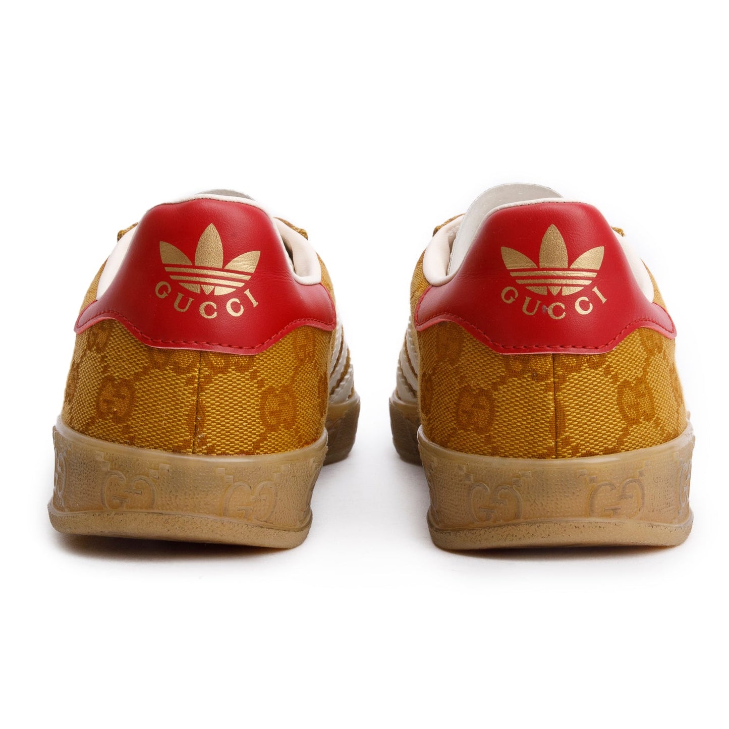 Gucci x Adidas Brown Vintage GG Monogram Gazelle Sneakers, Men's Size 7