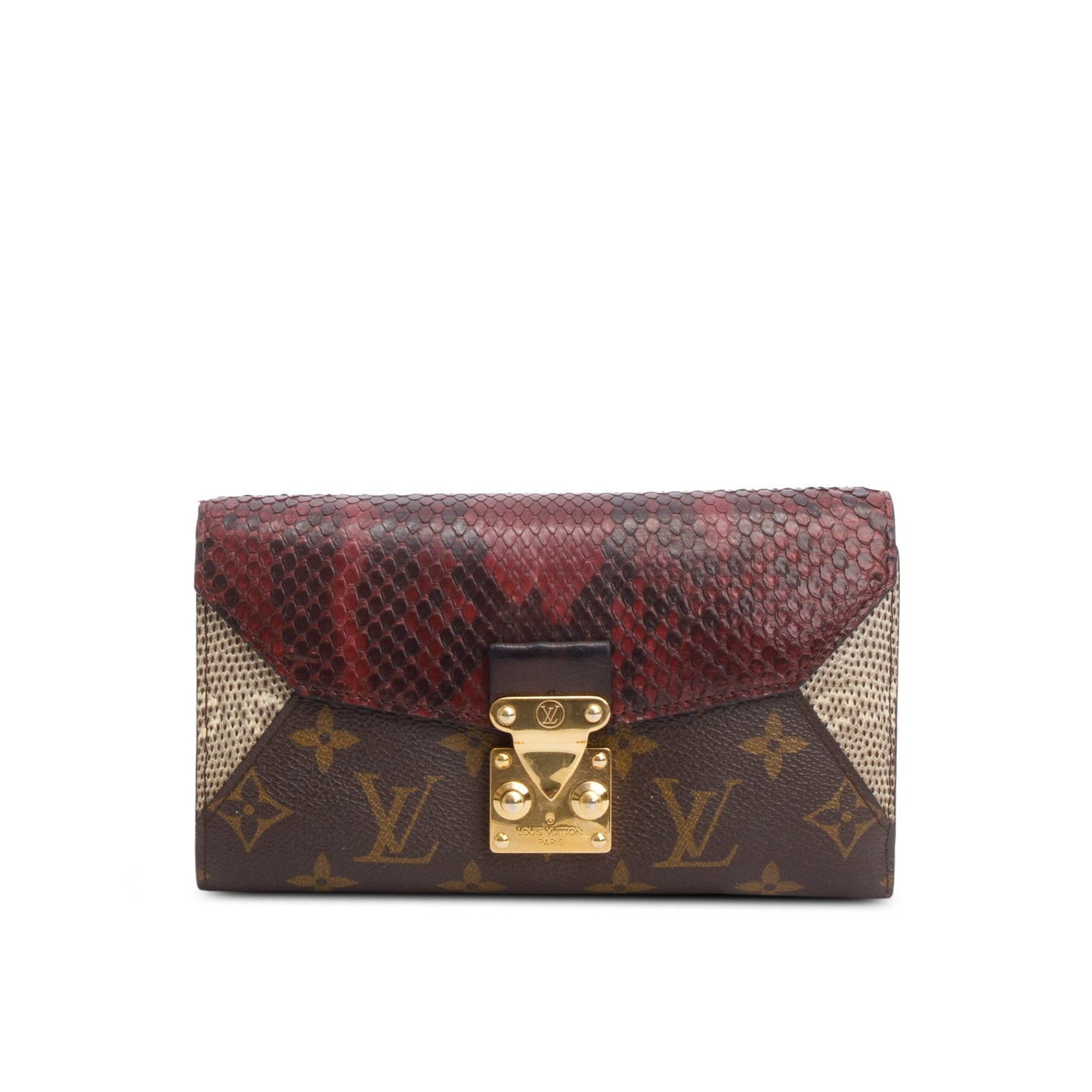 Louis Vuitton Monogram Python Ostrich Lizard Majestueux Wallet