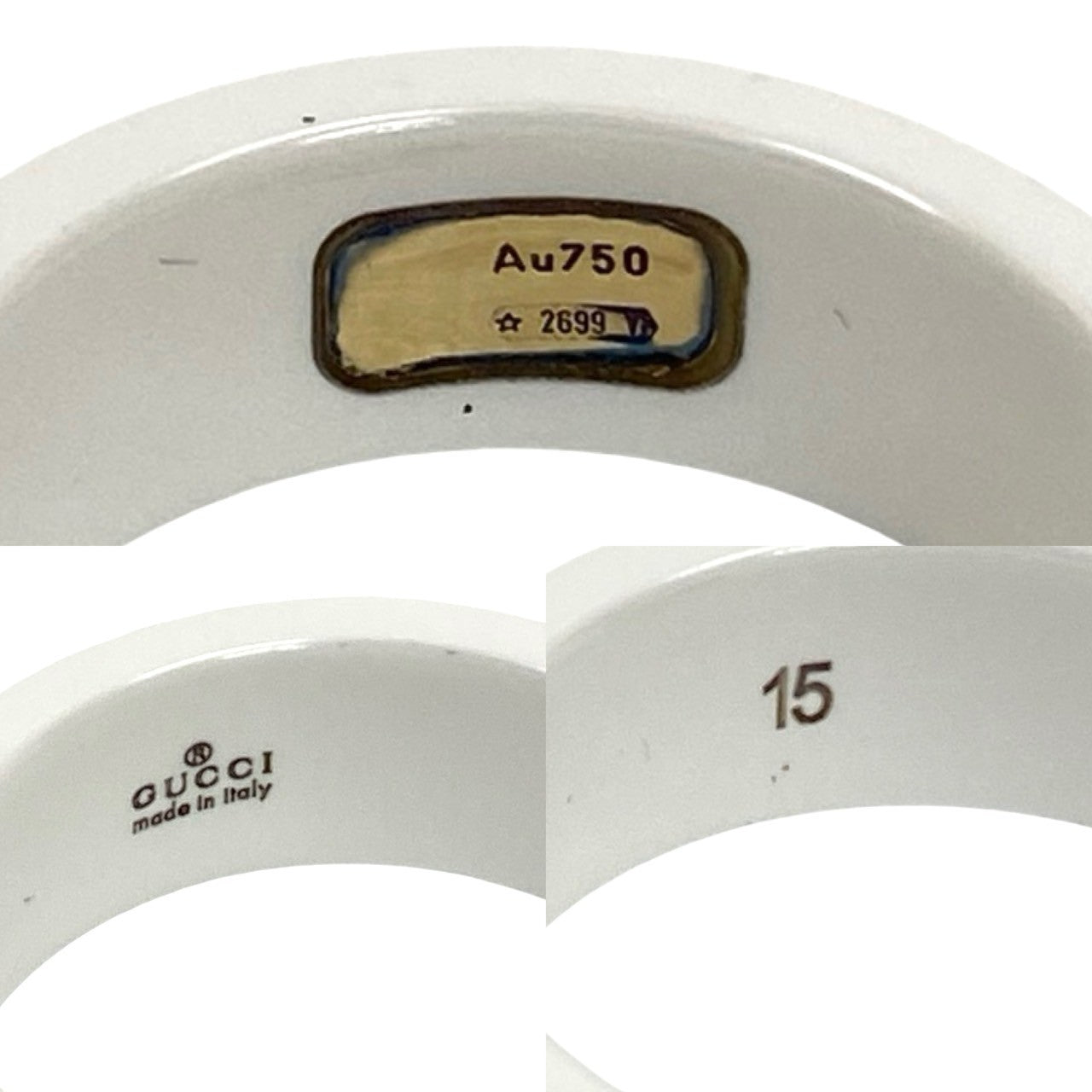 GUCCI Ring ceramic white Icon ring
