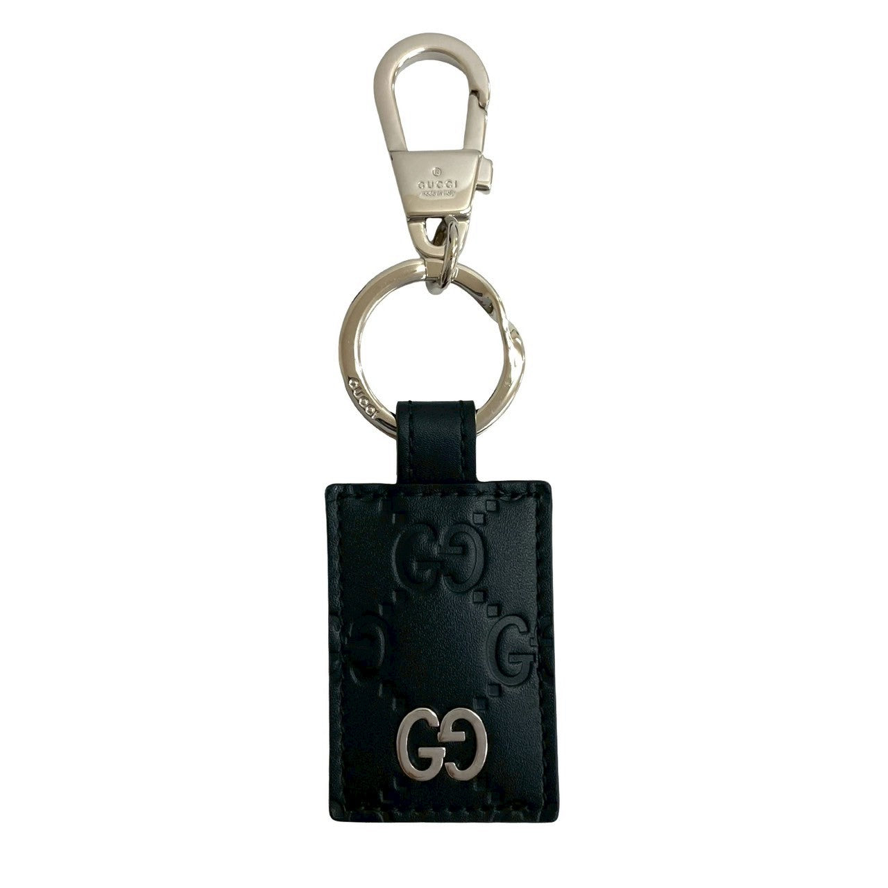 GUCCI key ring leather black Sima Dorian