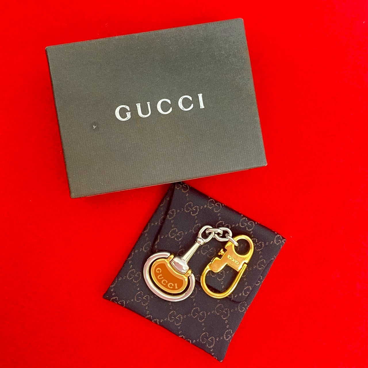 GUCCI key ring Gold Plated gold