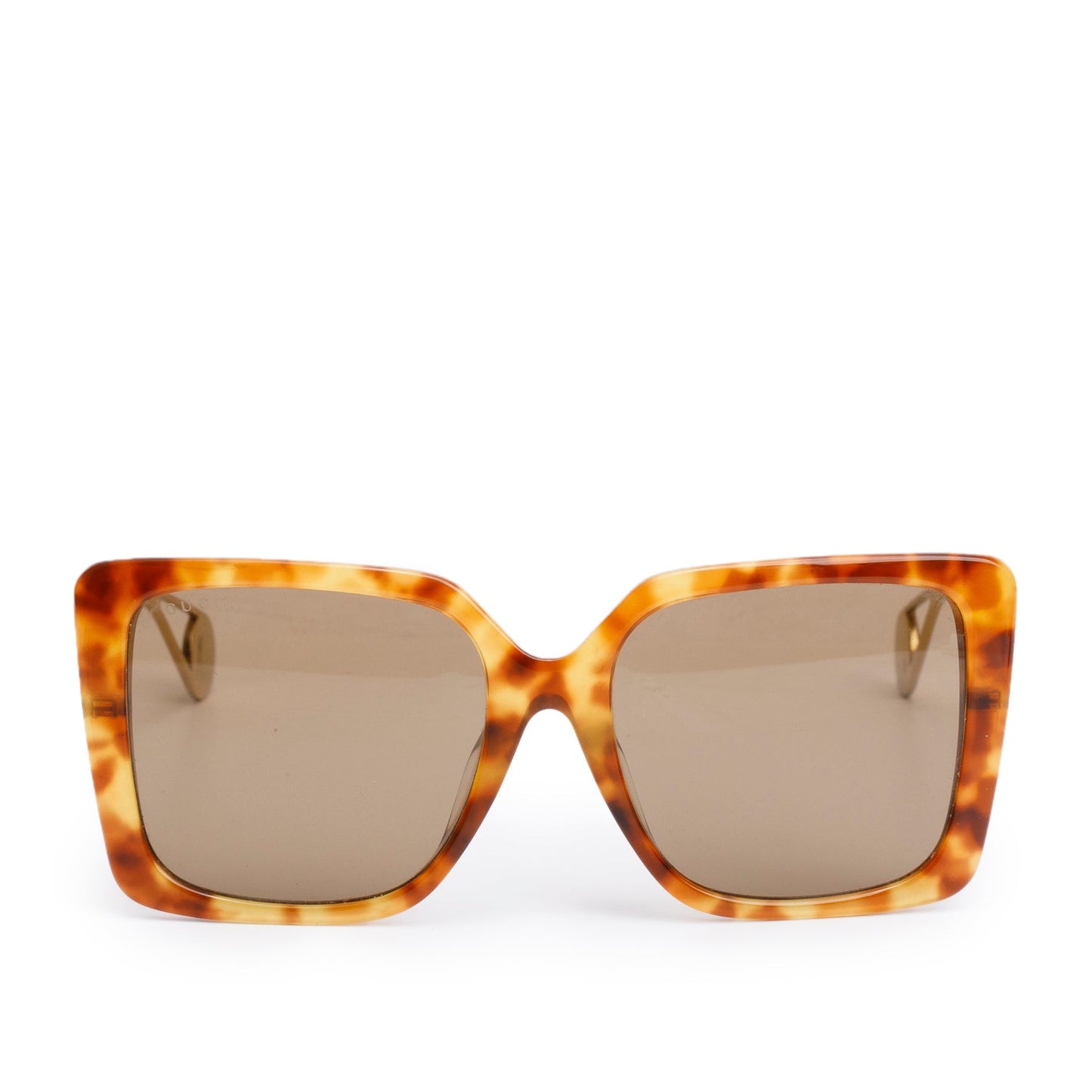 Gucci GG0435SA Tortoise Acetate Square Sunglasses