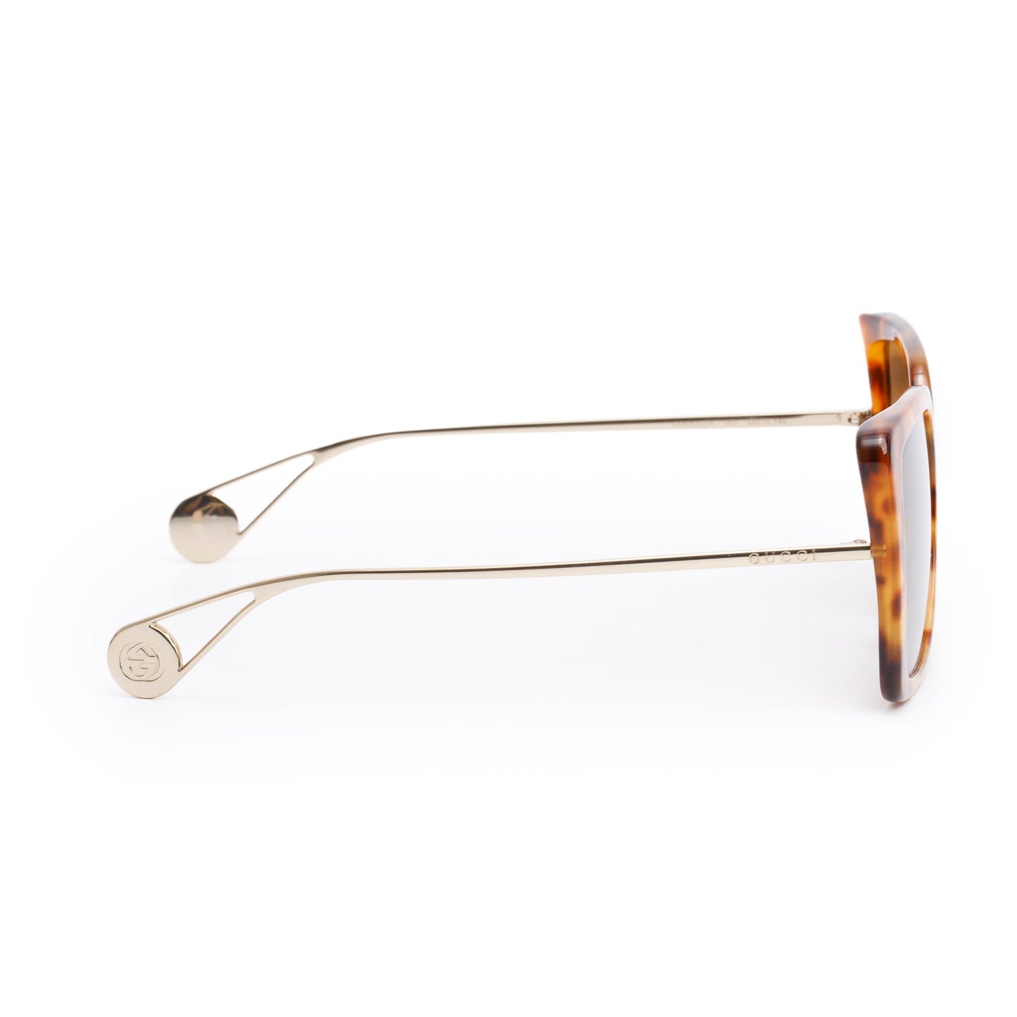 Gucci GG0435SA Tortoise Acetate Square Sunglasses