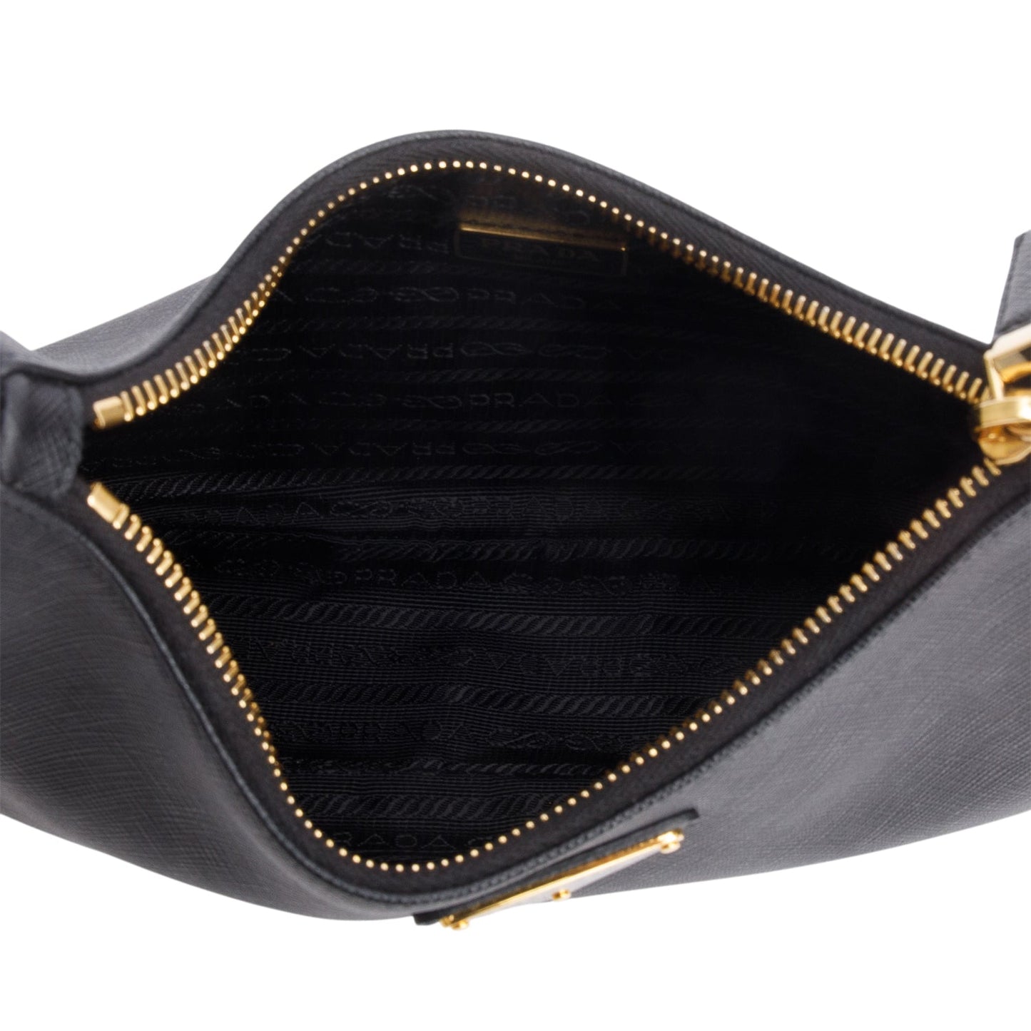 Prada Black Saffiano Lux Mini Re-Edition Shoulder Bag