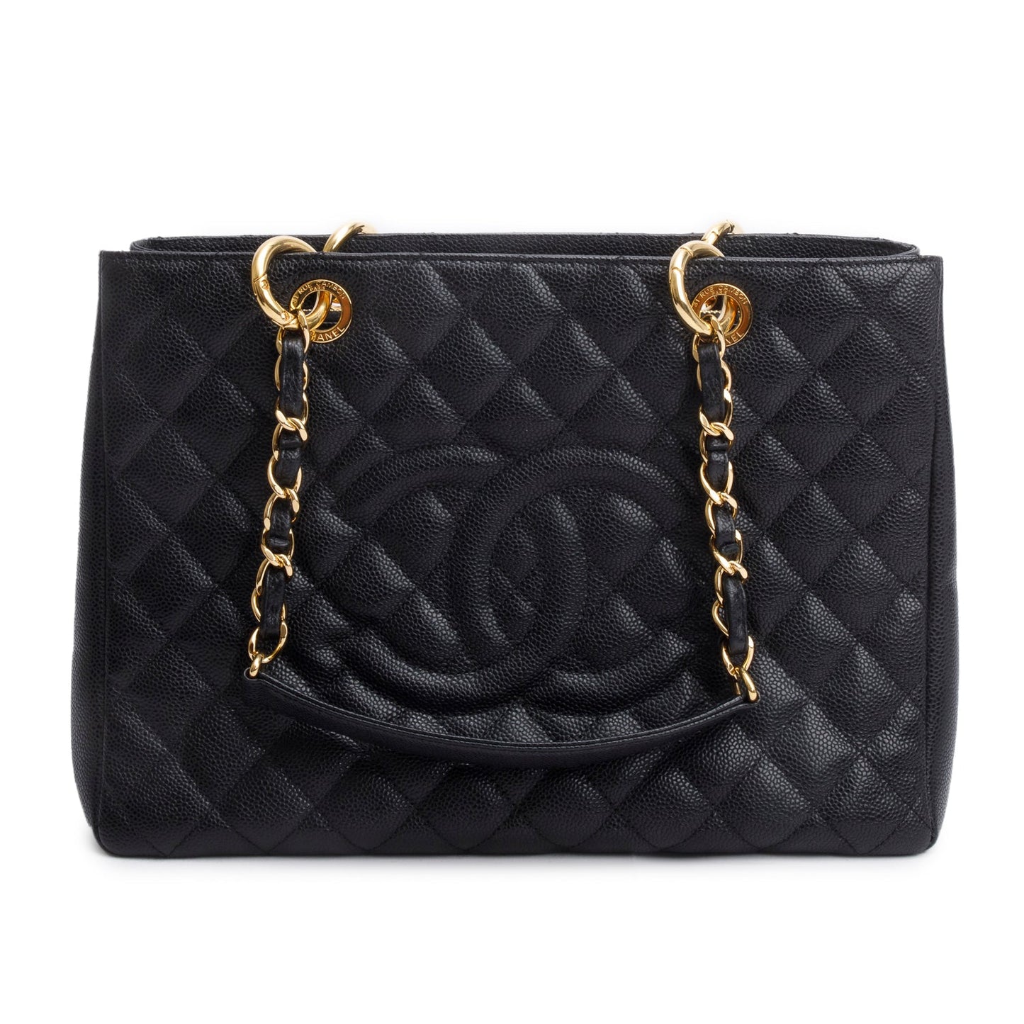 Chanel Black Caviar Leather Grand Shopping Tote (GST)