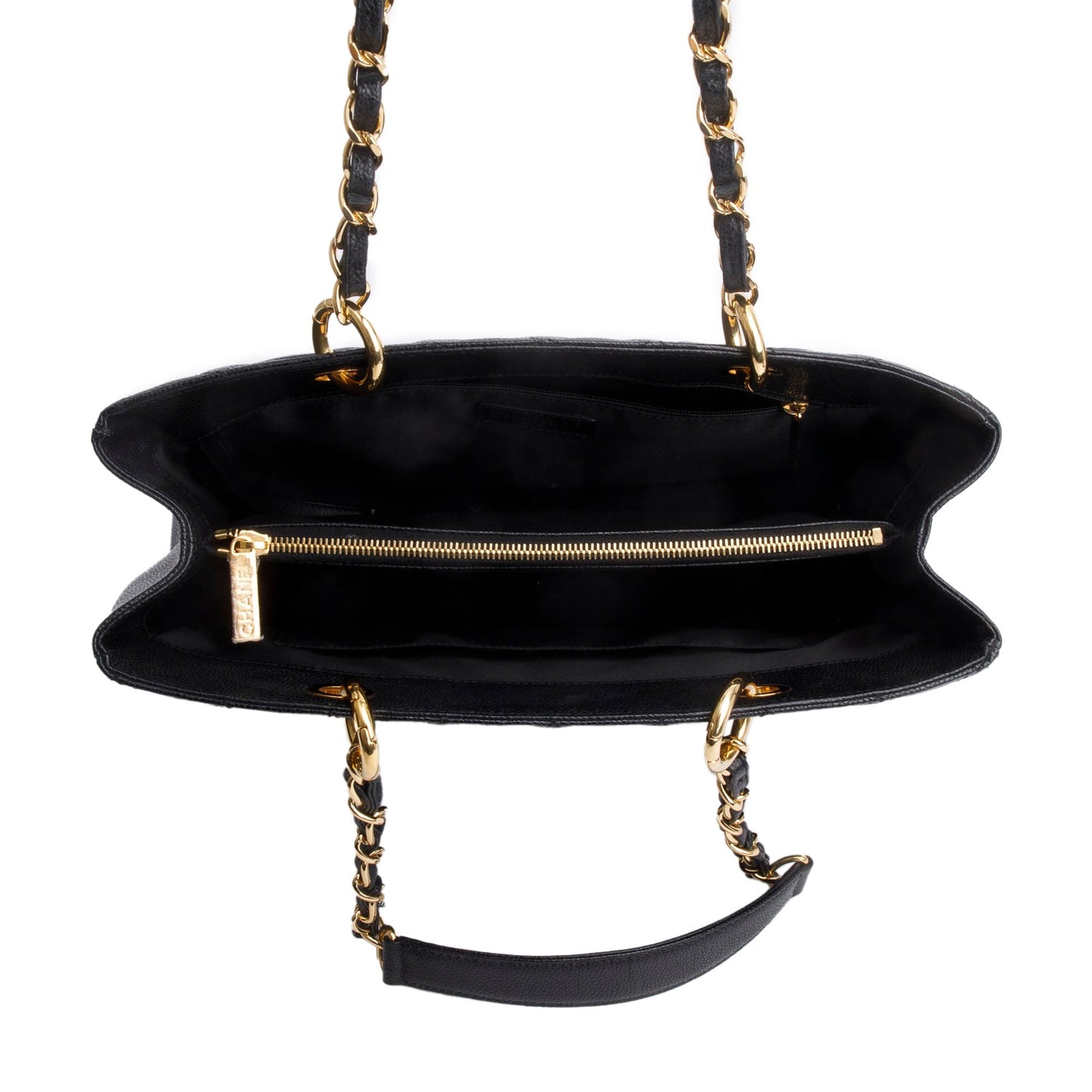 Chanel Black Caviar Leather Grand Shopping Tote (GST)