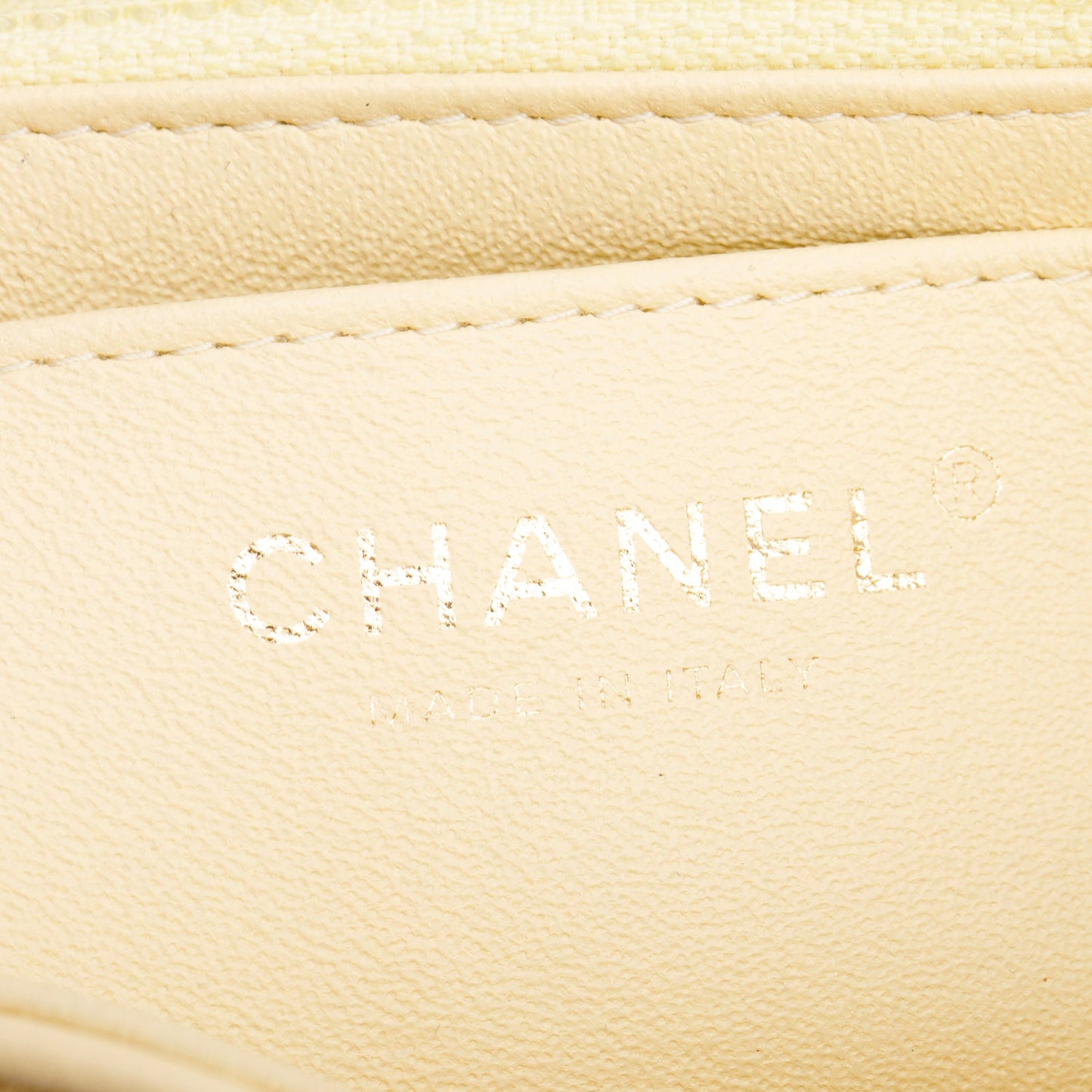 Chanel 2020 Yellow Lambskin Quilted Mini Rectangular Flap Bag