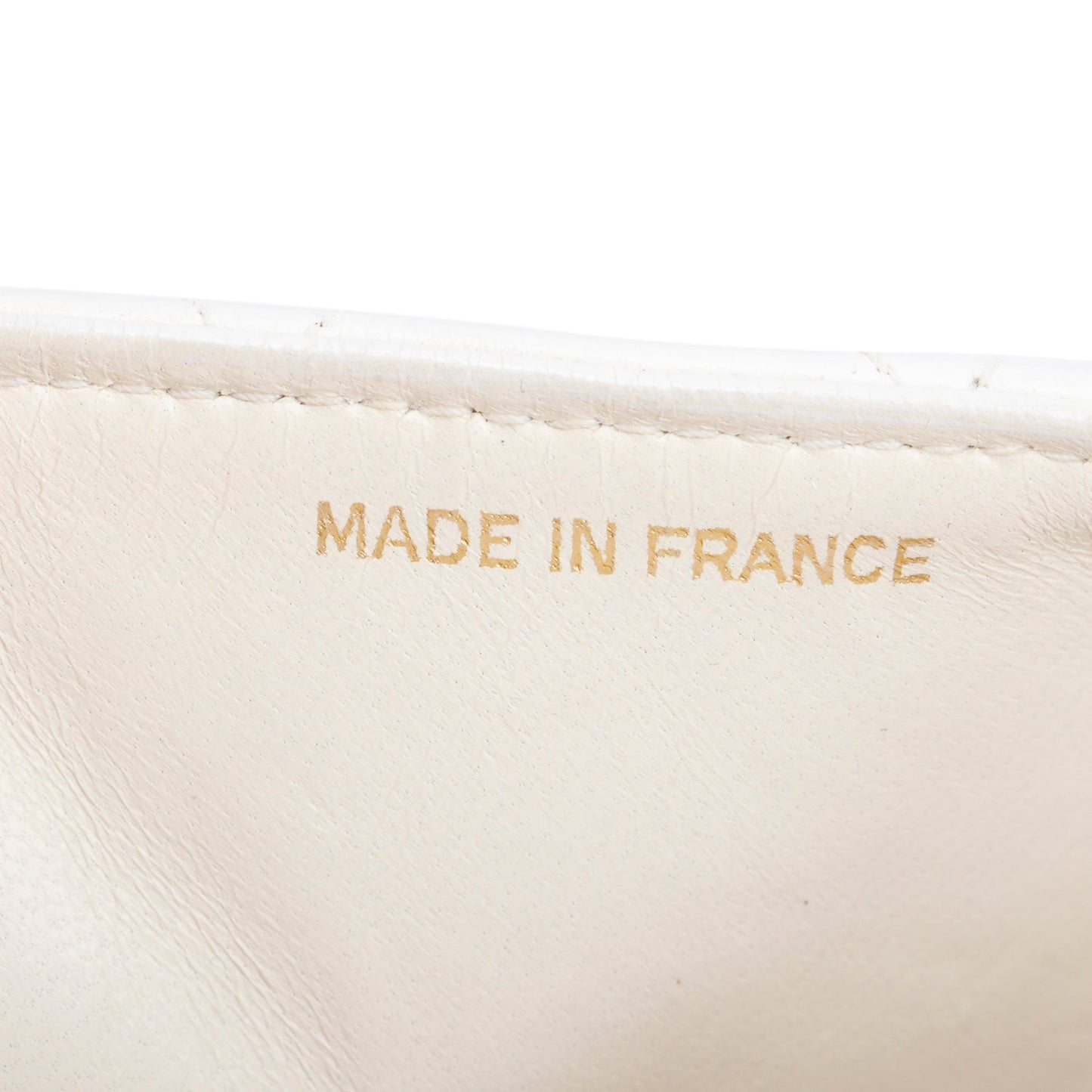 Chanel Vintage White Lambskin Quilted Mini Square Flap Bag