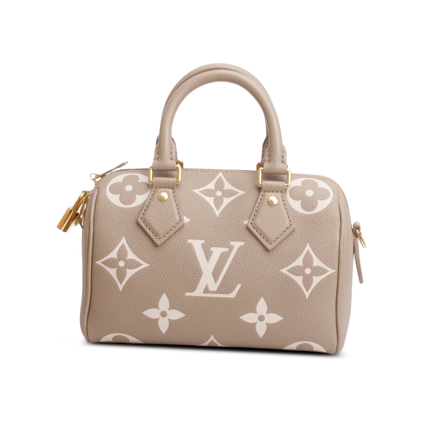 Louis Vuitton 2025 Taupe Empreinte Monogram Giant Speedy Bandouliere 20