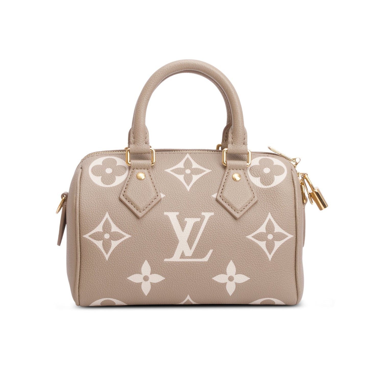 Louis Vuitton 2025 Taupe Empreinte Monogram Giant Speedy Bandouliere 20