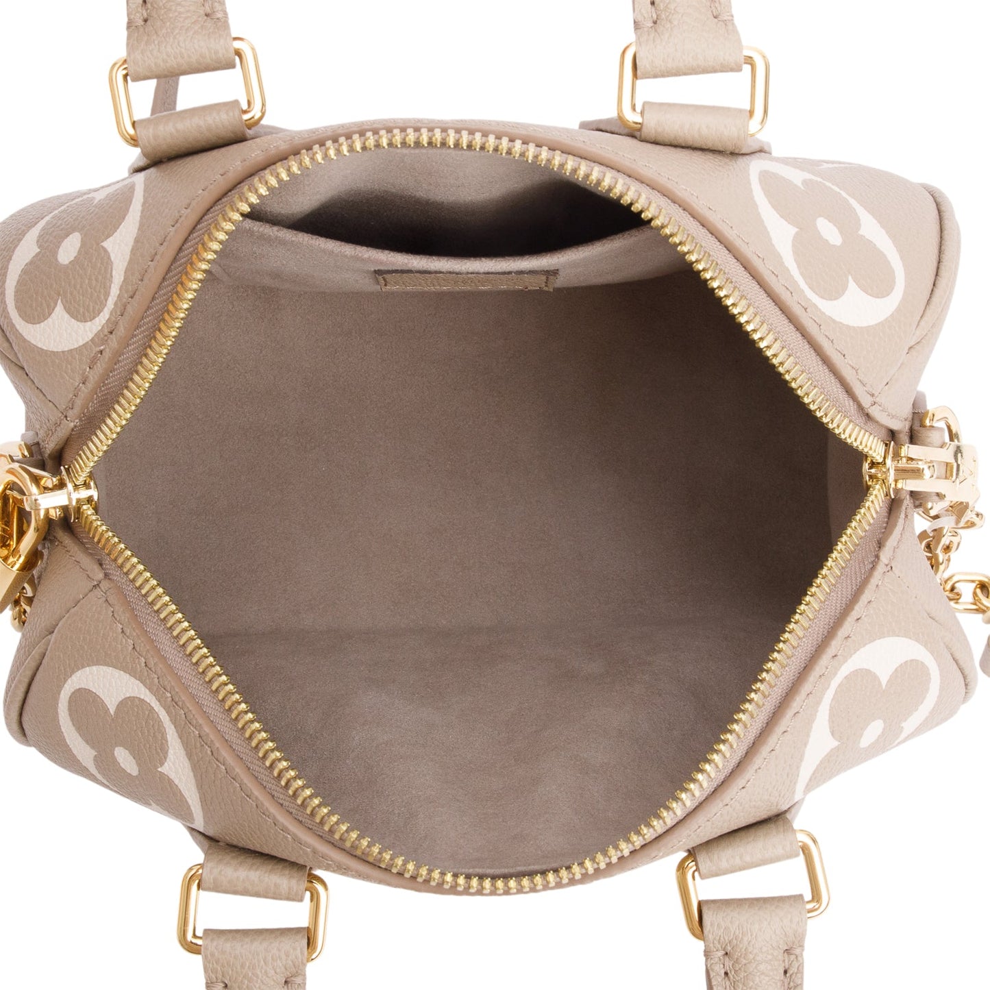 Louis Vuitton 2025 Taupe Empreinte Monogram Giant Speedy Bandouliere 20