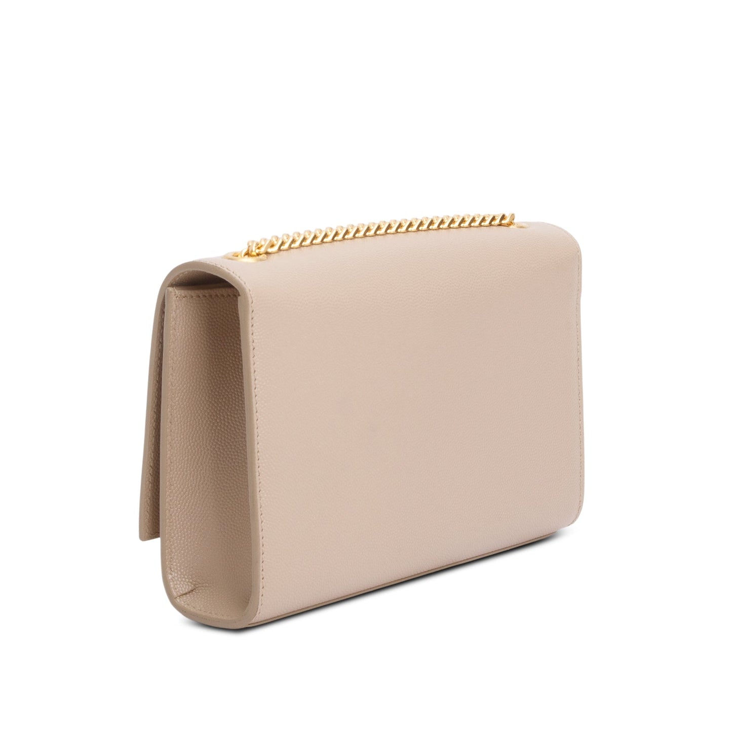 Saint Laurent 2022 Beige Grain De Poudre Small Monogram Kate Satchel
