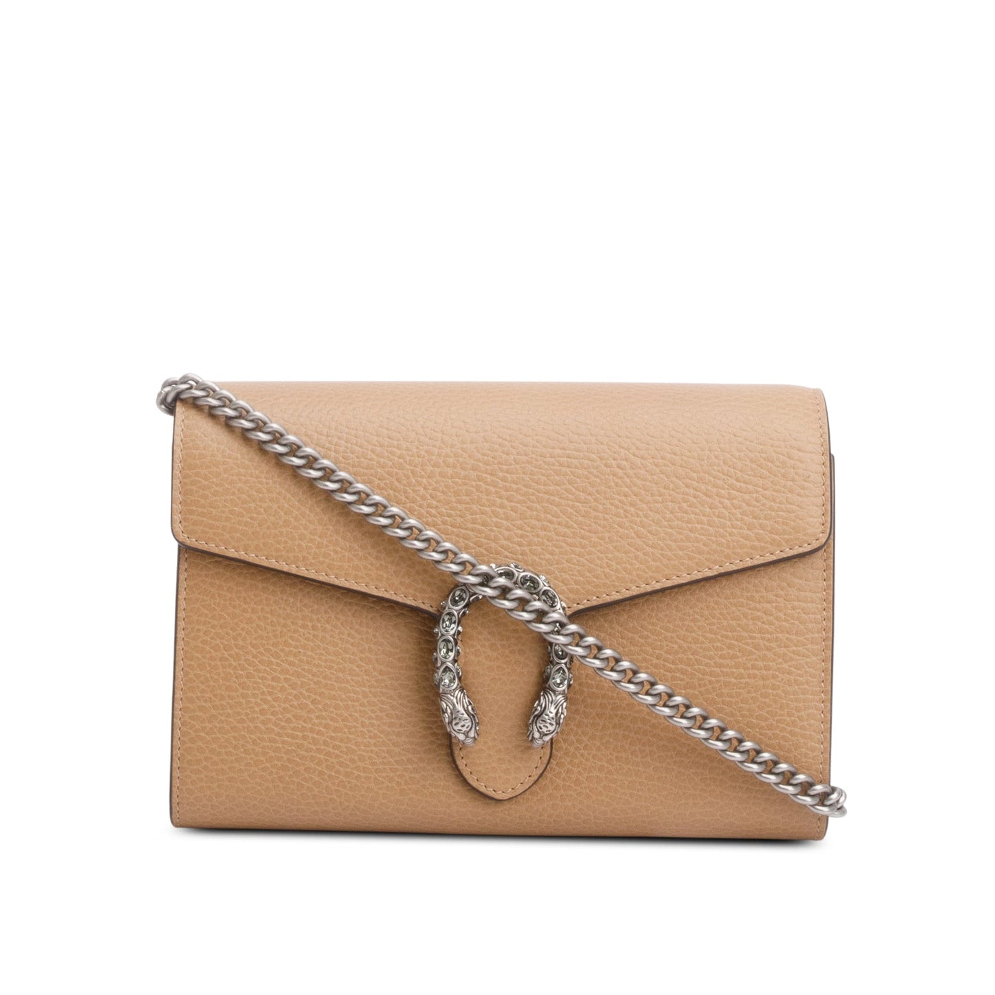 Gucci Brown Leather Mini Dionysus Wallet on Chain