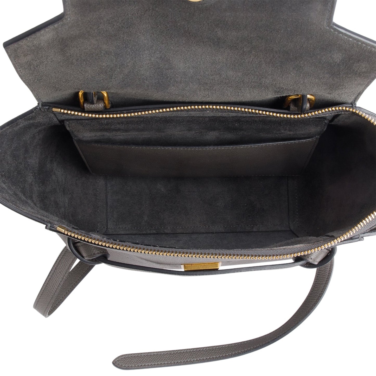 Celine Grey Grained Calfskin Micro Belt Bag