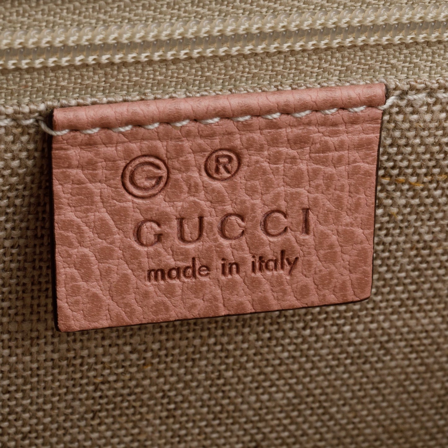Gucci Pink Calfskin Leather Medium Dollar Interlocking GG Shoulder Bag