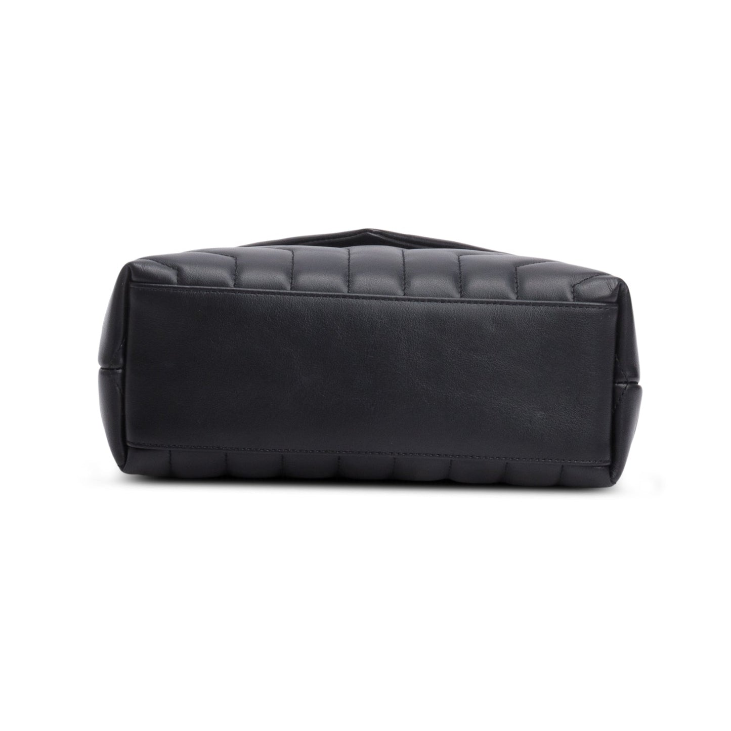 Saint Laurent 2021 Black Y Chevron Leather Small LouLou Shoulder Bag