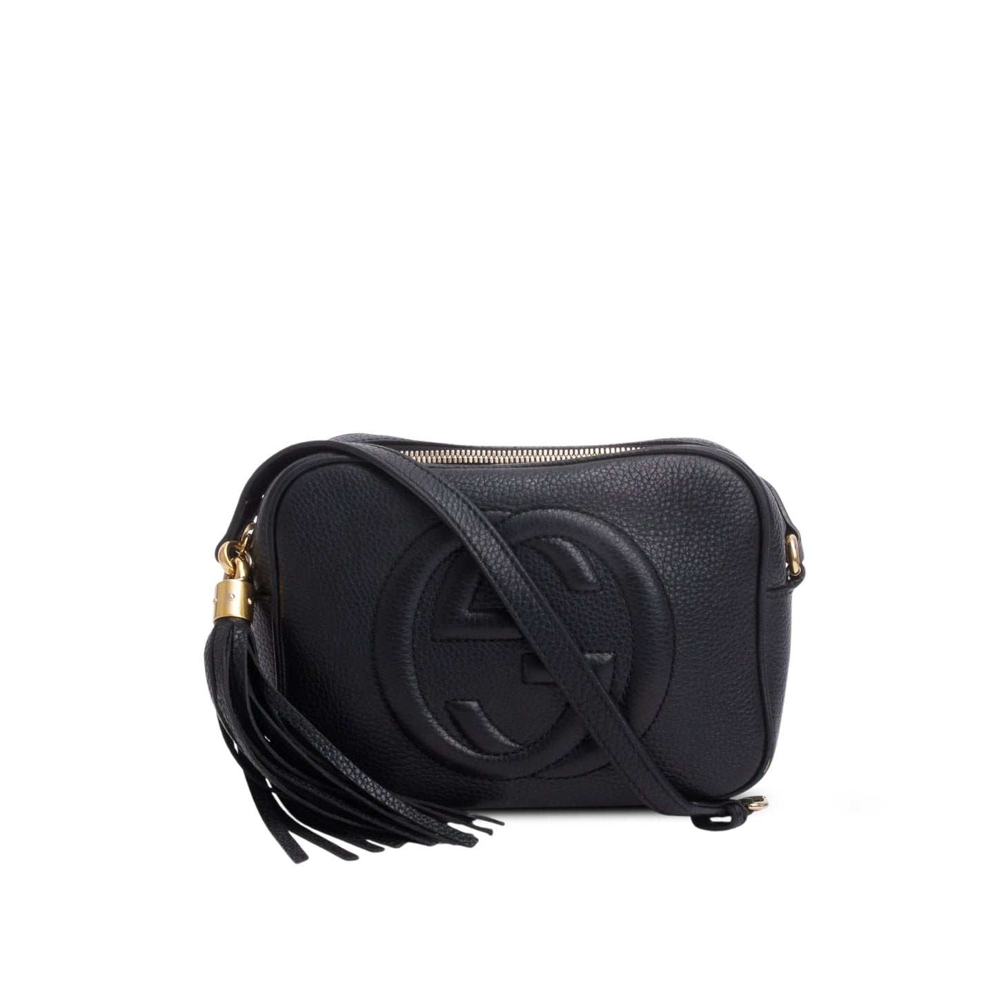 Gucci Black Pebbled Calfskin Leather Small Soho Disco Bag