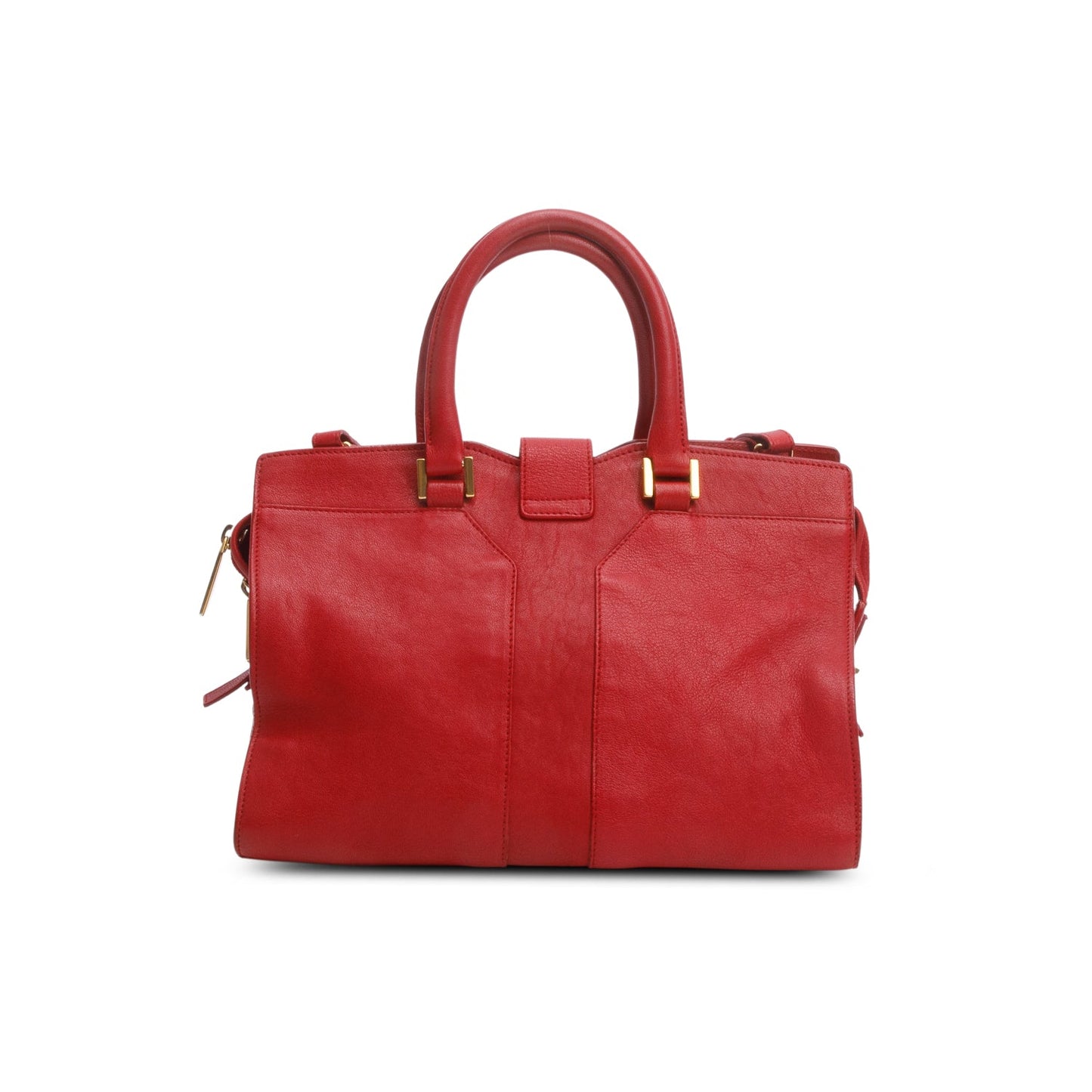 Saint Laurent Red Calfskin Small Classic Y Cabas