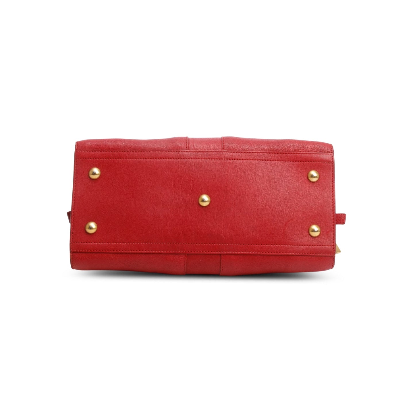 Saint Laurent Red Calfskin Small Classic Y Cabas