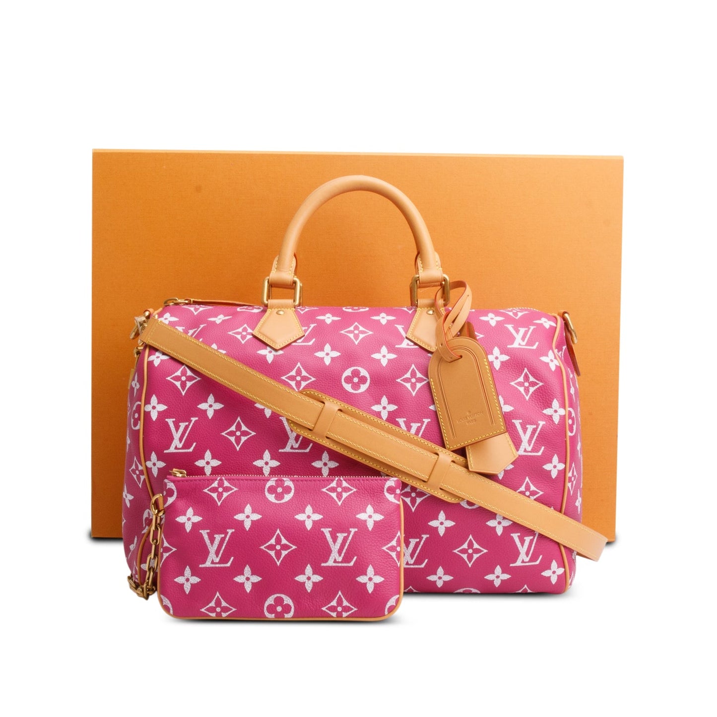 Louis Vuitton Pink Monogram Calf Leather Speedy P9 Bandouliere 40