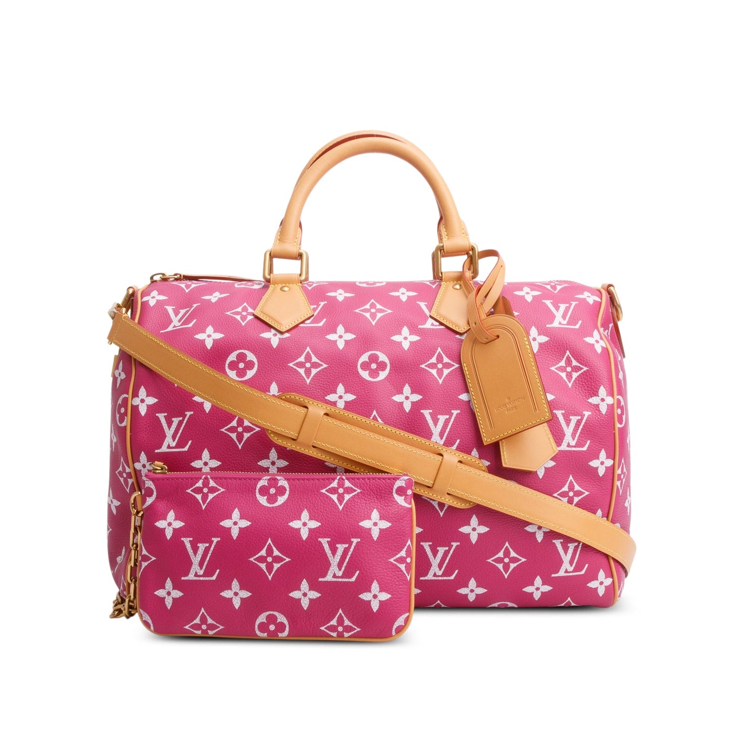 Louis Vuitton Pink Monogram Calf Leather Speedy P9 Bandouliere 40