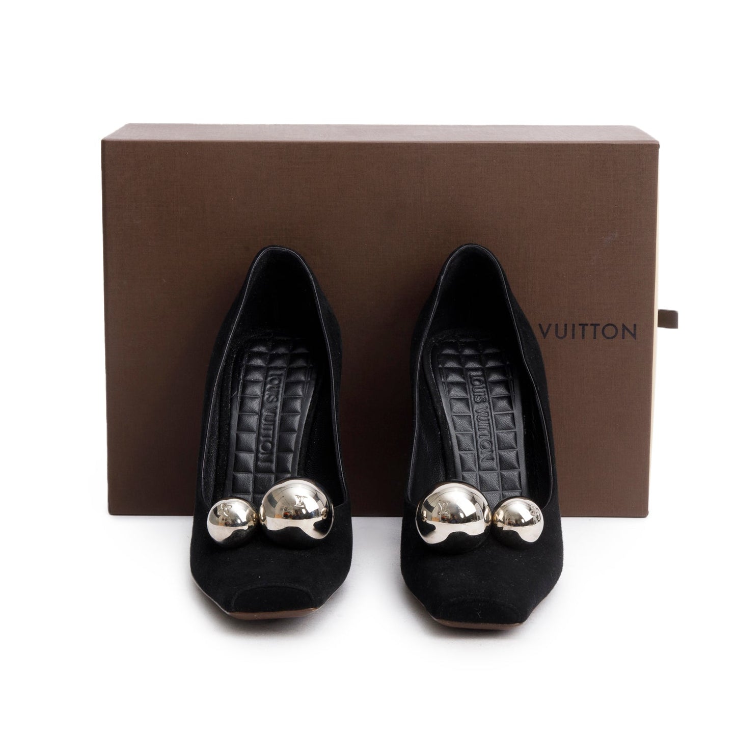 Louis Vuitton Black Suede Betty Pumps, Size 35.5