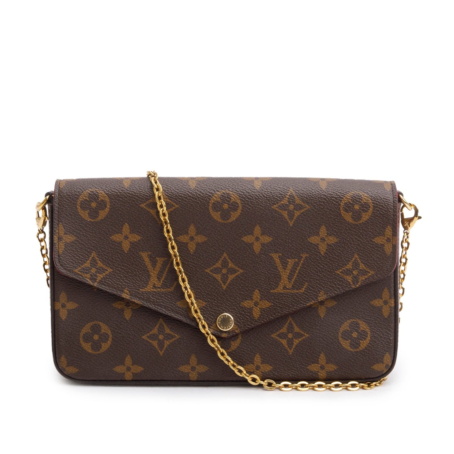 Louis Vuitton Fuschia Monogram Pochette Felicie Wallet on Chain
