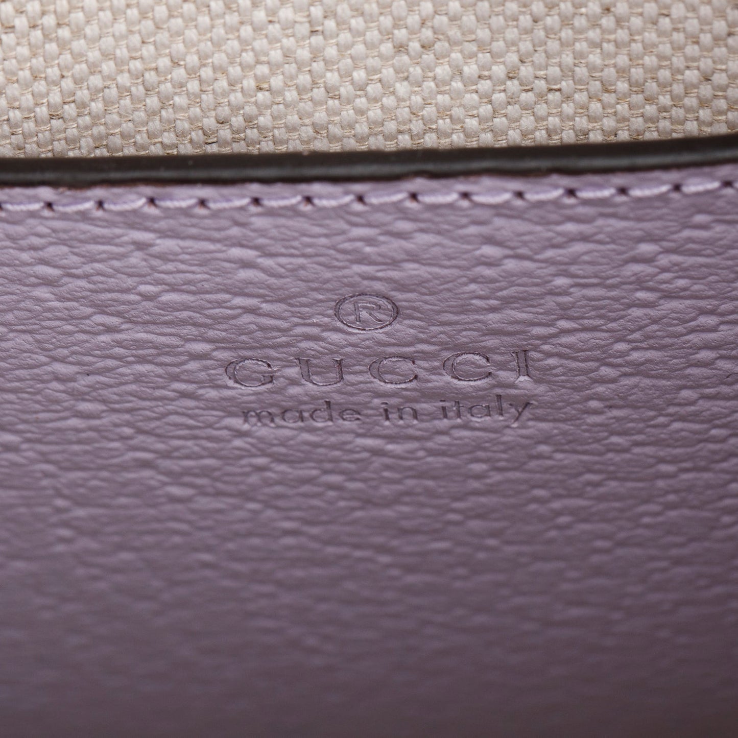 Gucci Purple Monogram Jumbo GG Textured Dollar Calfskin Mini Tote Bag