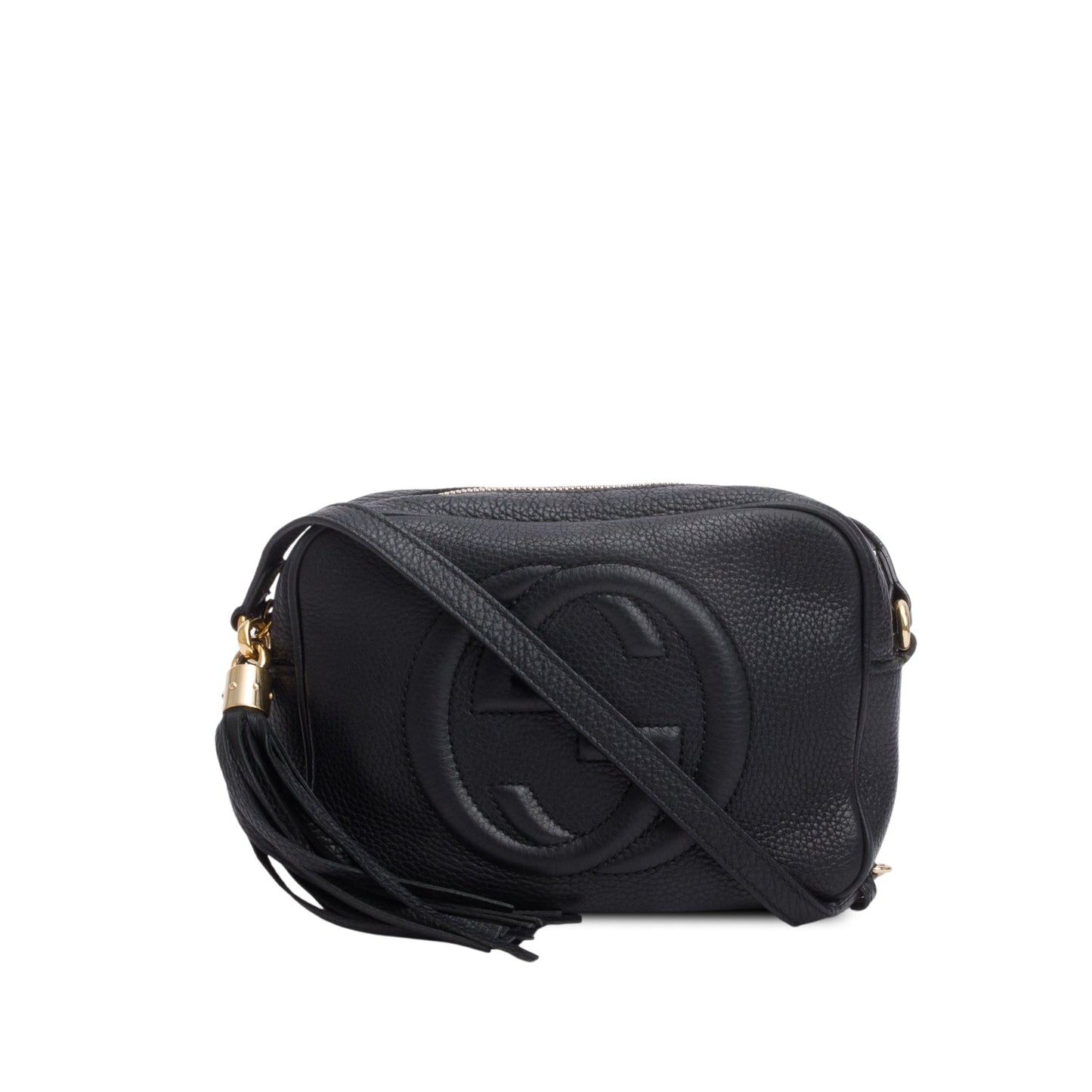 Gucci Black Pebbled Calfskin Leather Small Soho Disco Bag