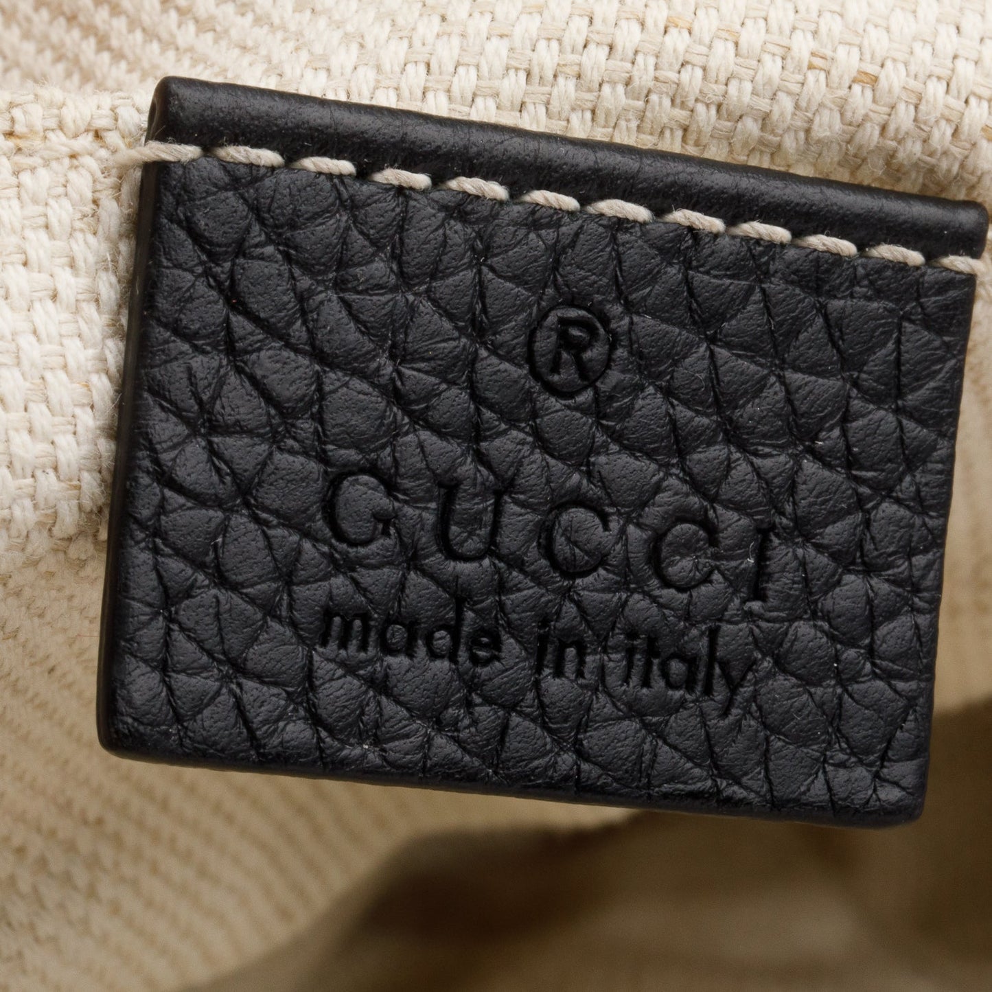 Gucci Black Pebbled Calfskin Leather Small Soho Disco Bag