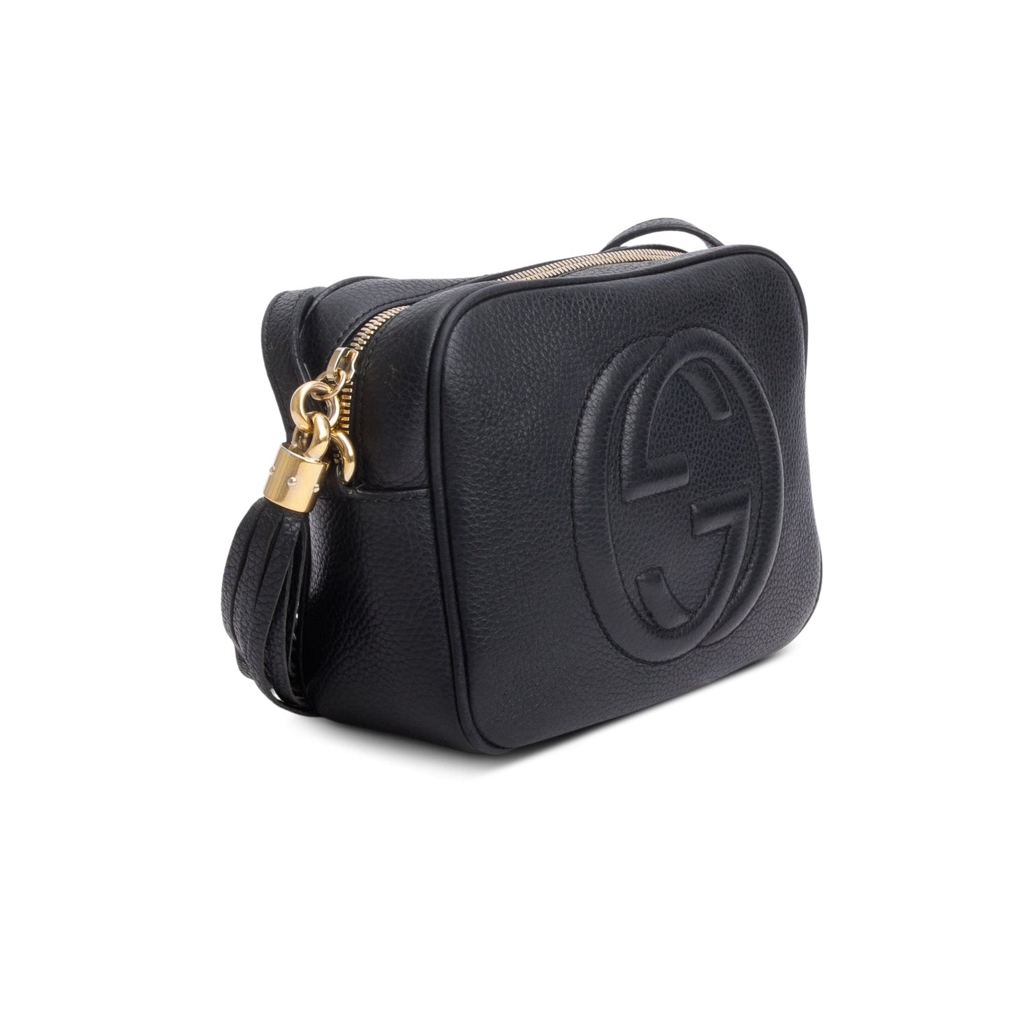 Gucci Black Pebbled Calfskin Leather Small Soho Disco Bag