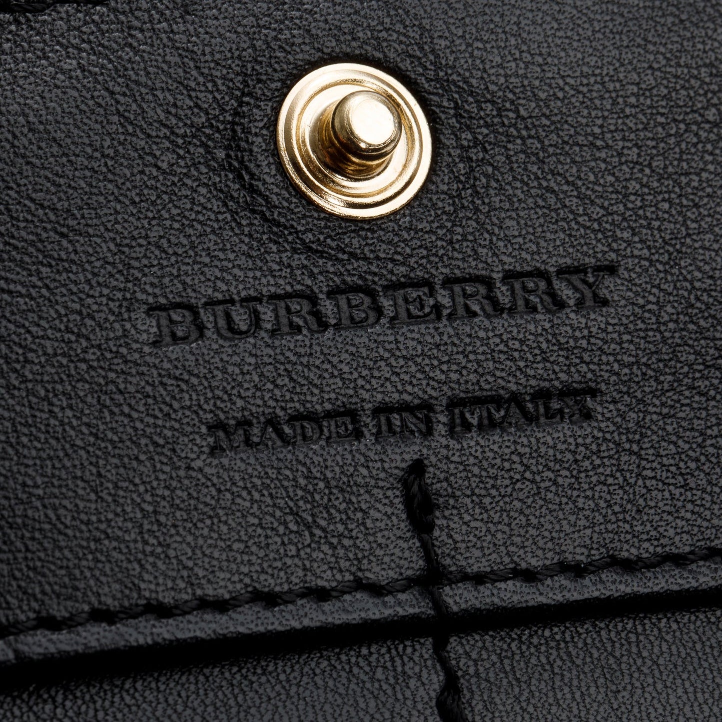 Burberry Check Canvas Black  Leather Trim Porter Continental Flap Wallet
