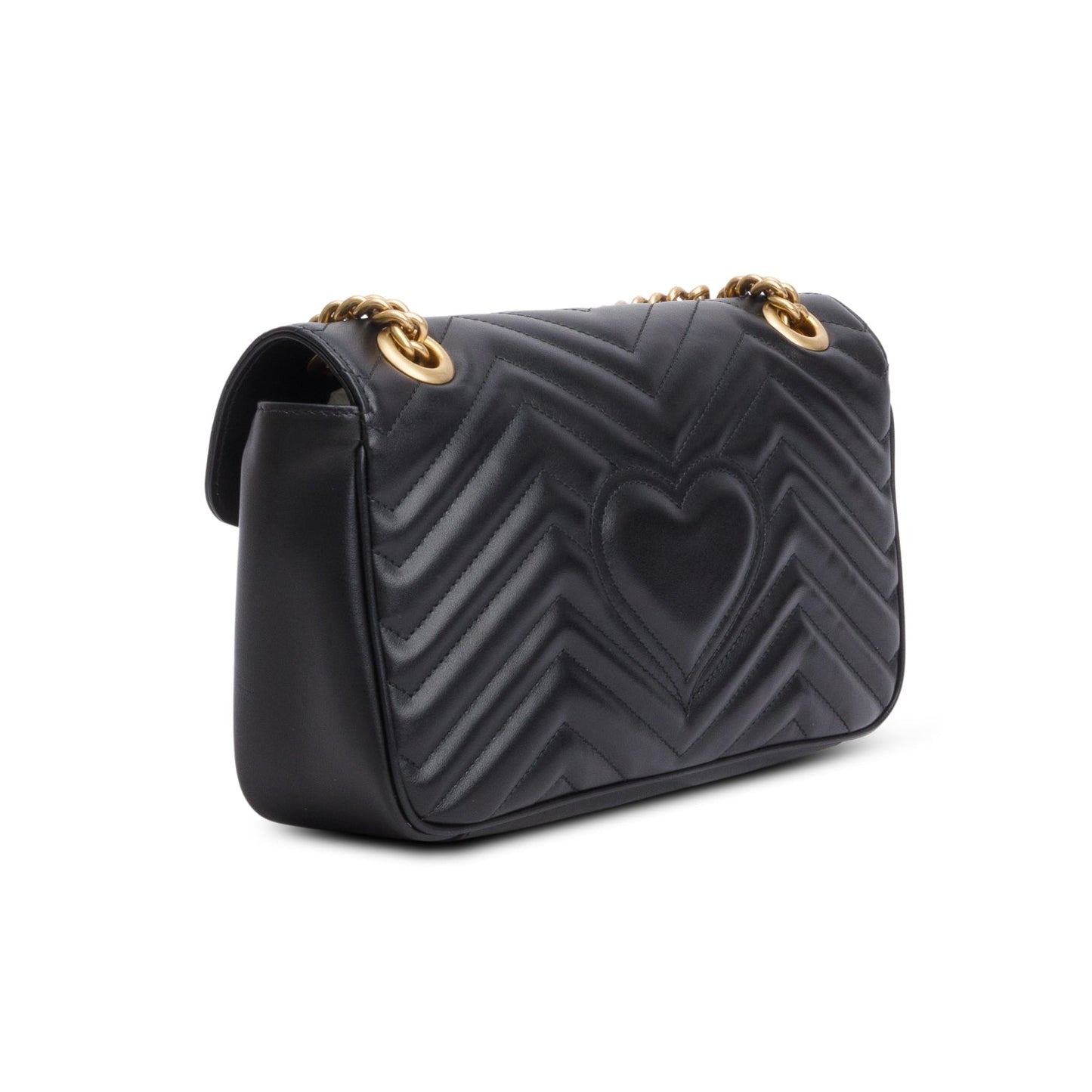 Gucci 2023 Black GG Marmont Matelasse Medium Shoulder Bag
