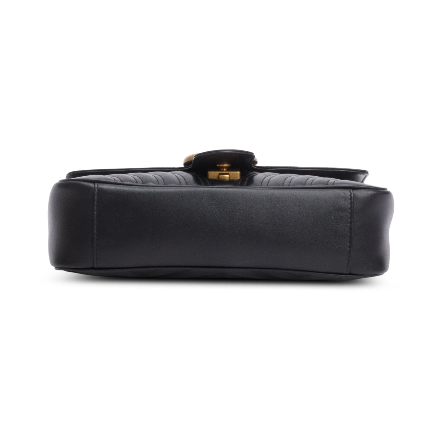 Gucci 2023 Black GG Marmont Matelasse Medium Shoulder Bag