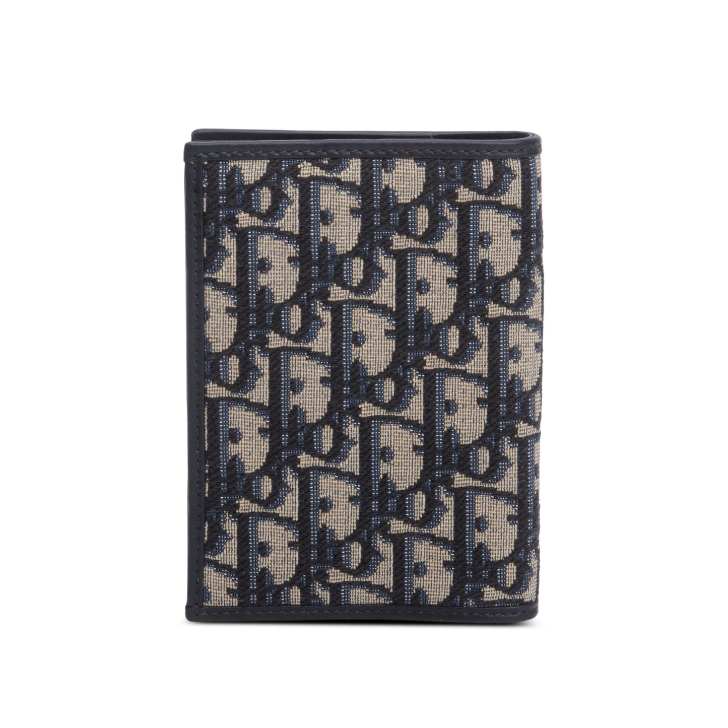 Christian 2024 Dior Navy Oblique Jacquard 30 Montaigne Passport Holder