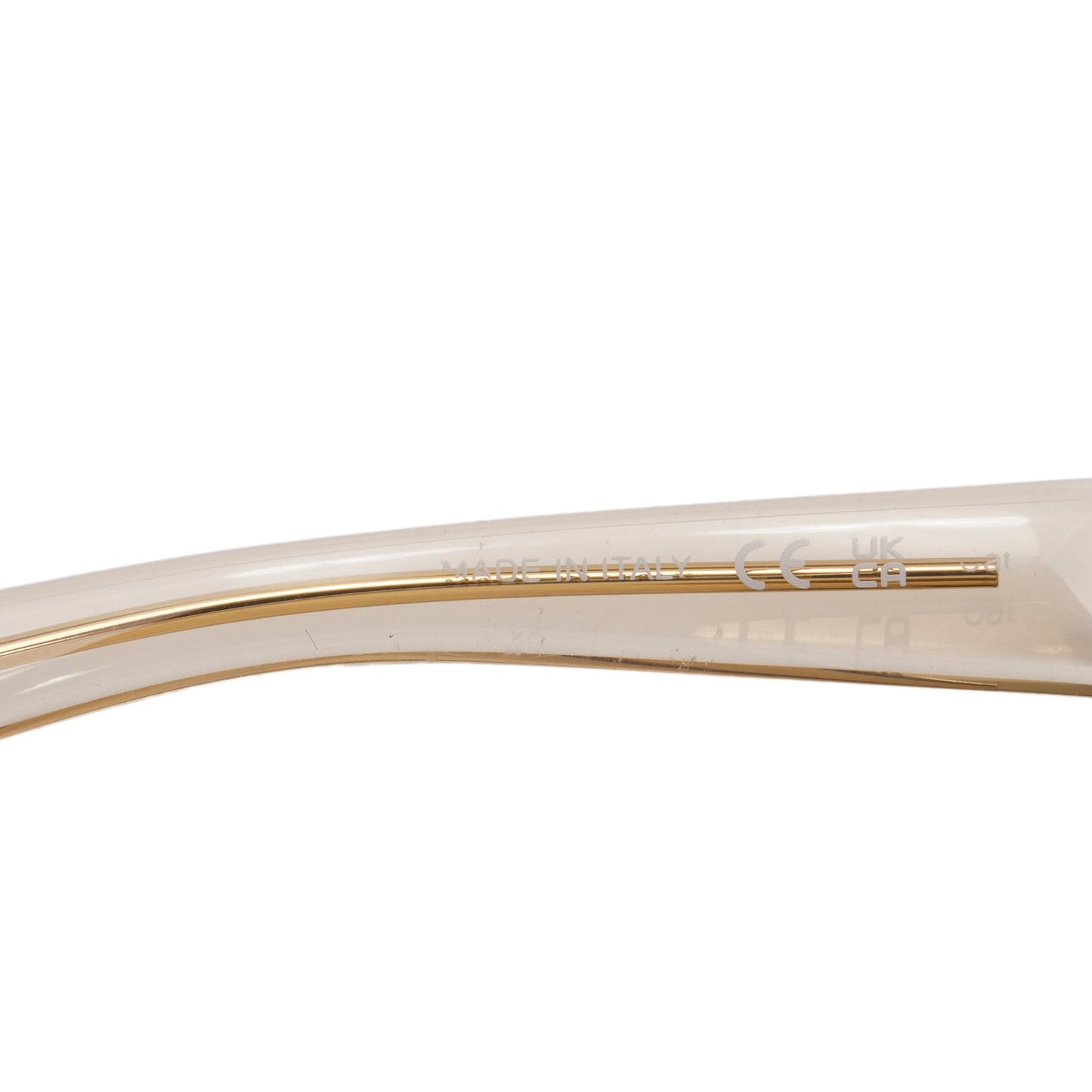 Saint Laurent Neutral Transparent Acetate Square Sunglasses