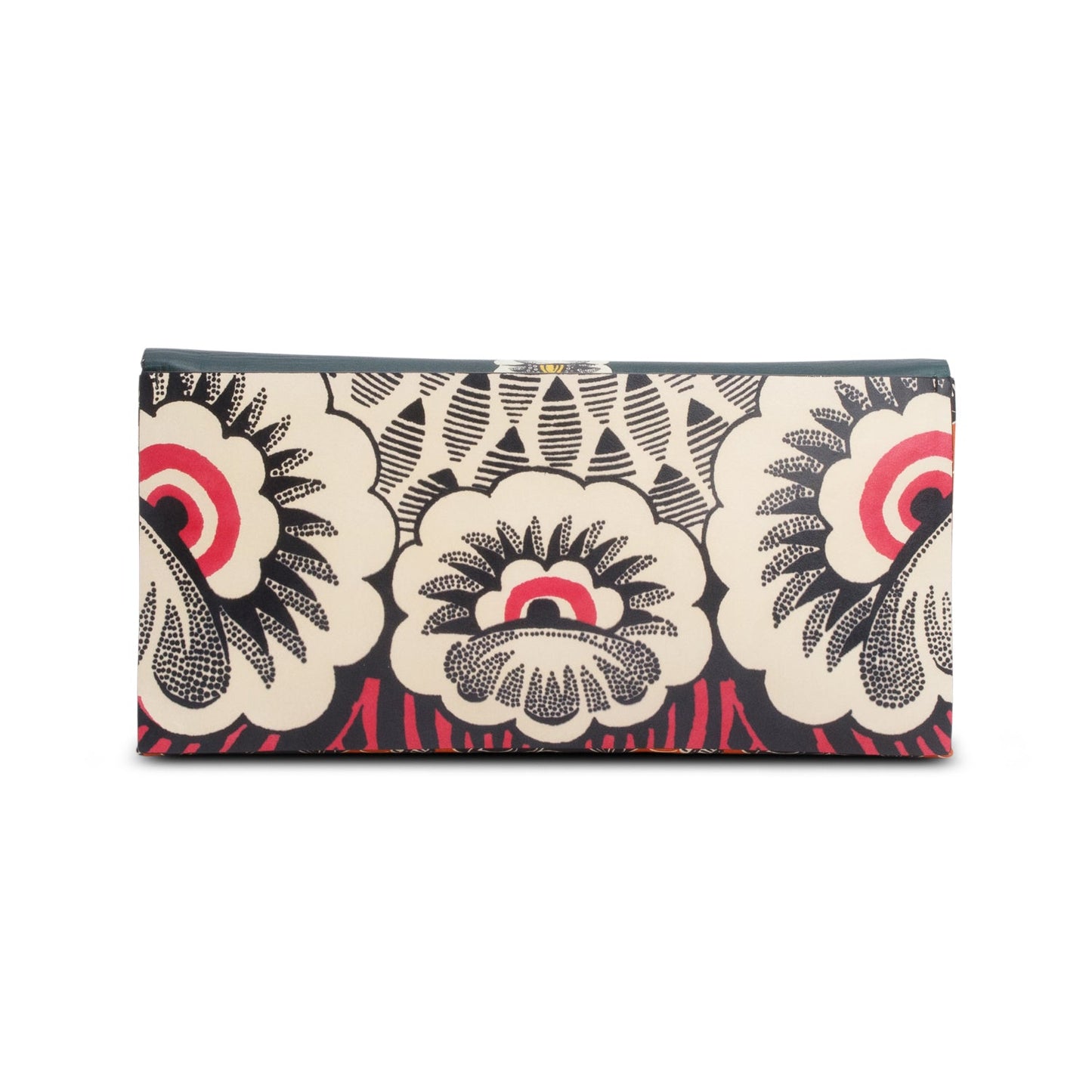 Valentino Multicolor Calfskin Floral Mime Clutch