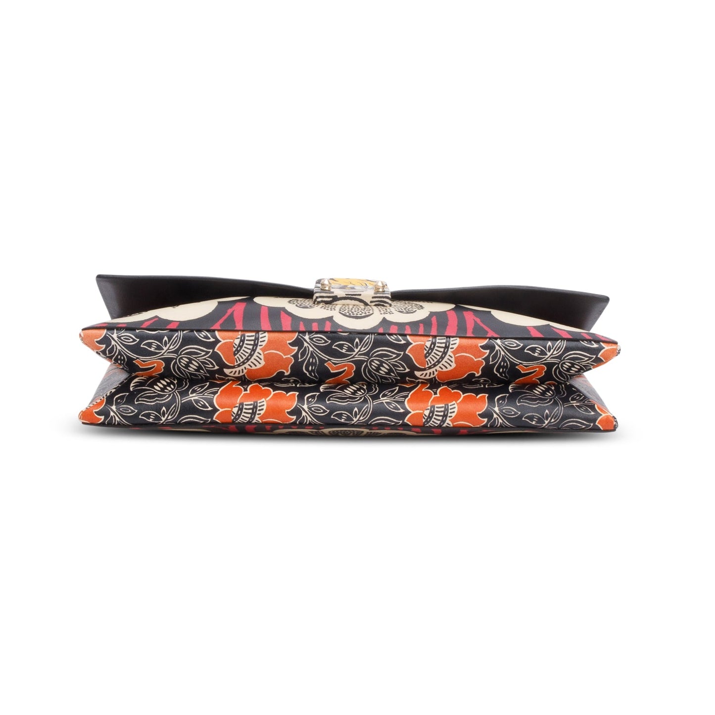 Valentino Multicolor Calfskin Floral Mime Clutch