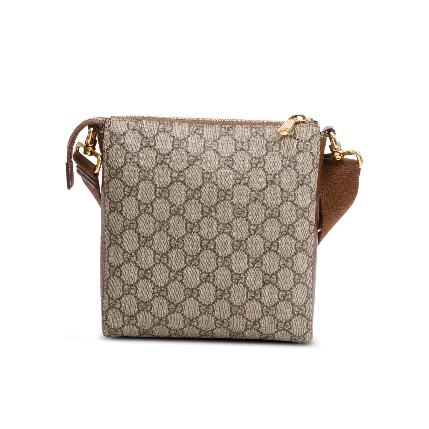 Gucci GG Supreme Monogram Azalea Calfskin Retro Interlocking G Messenger Bag