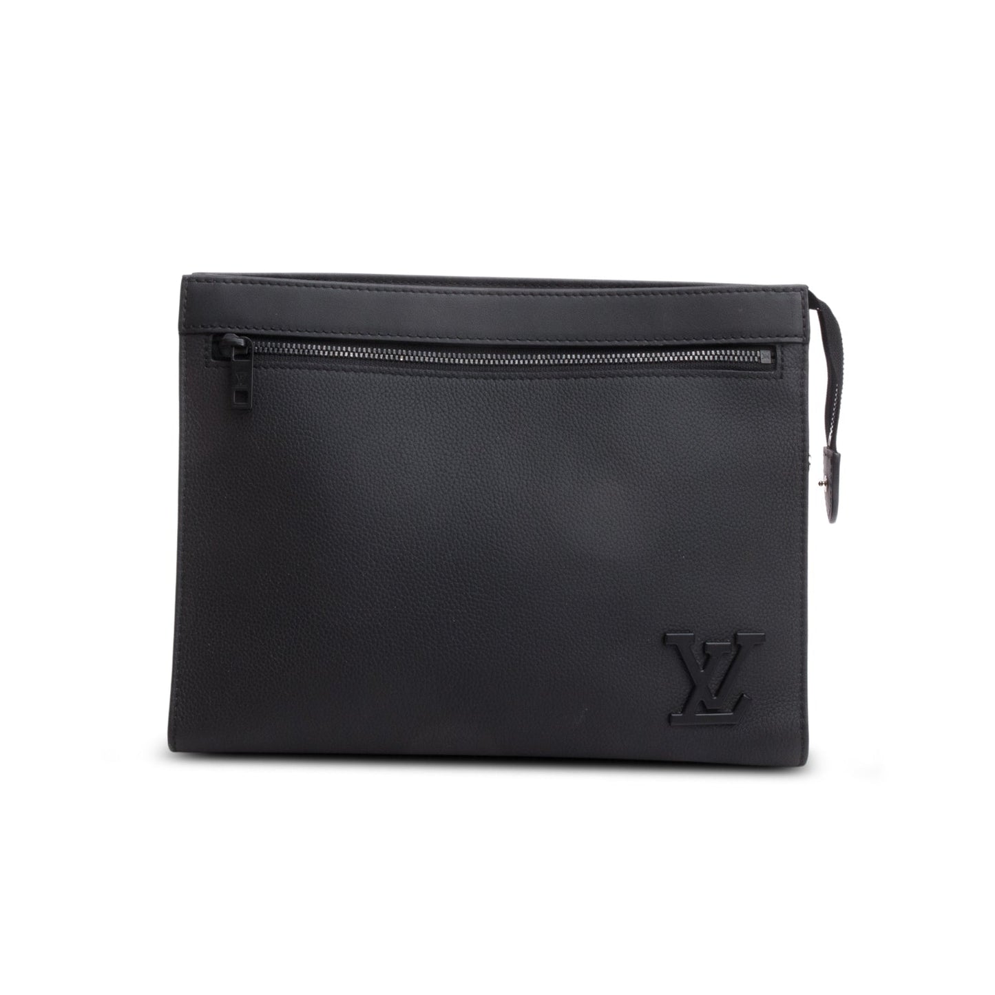 Louis Vuitton Black LV Aerogram Calfskin Leather Messenger Voyage
