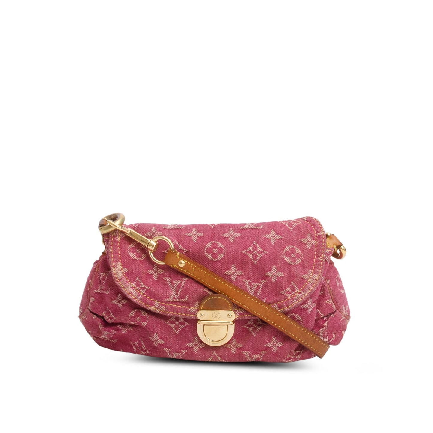Louis Vuitton Pink Monogram Denim Mini Pleaty
