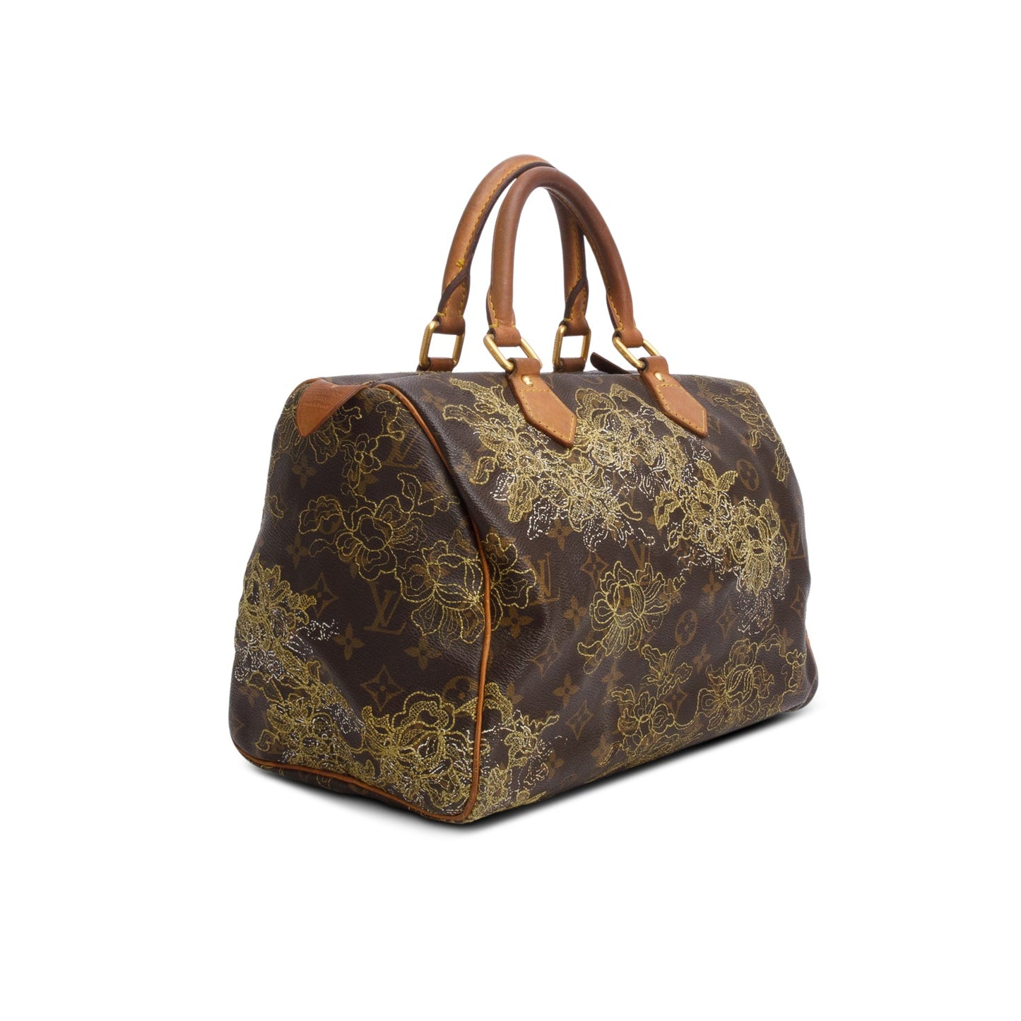 Louis Vuitton Gold Monogram Dentelle Speedy 30