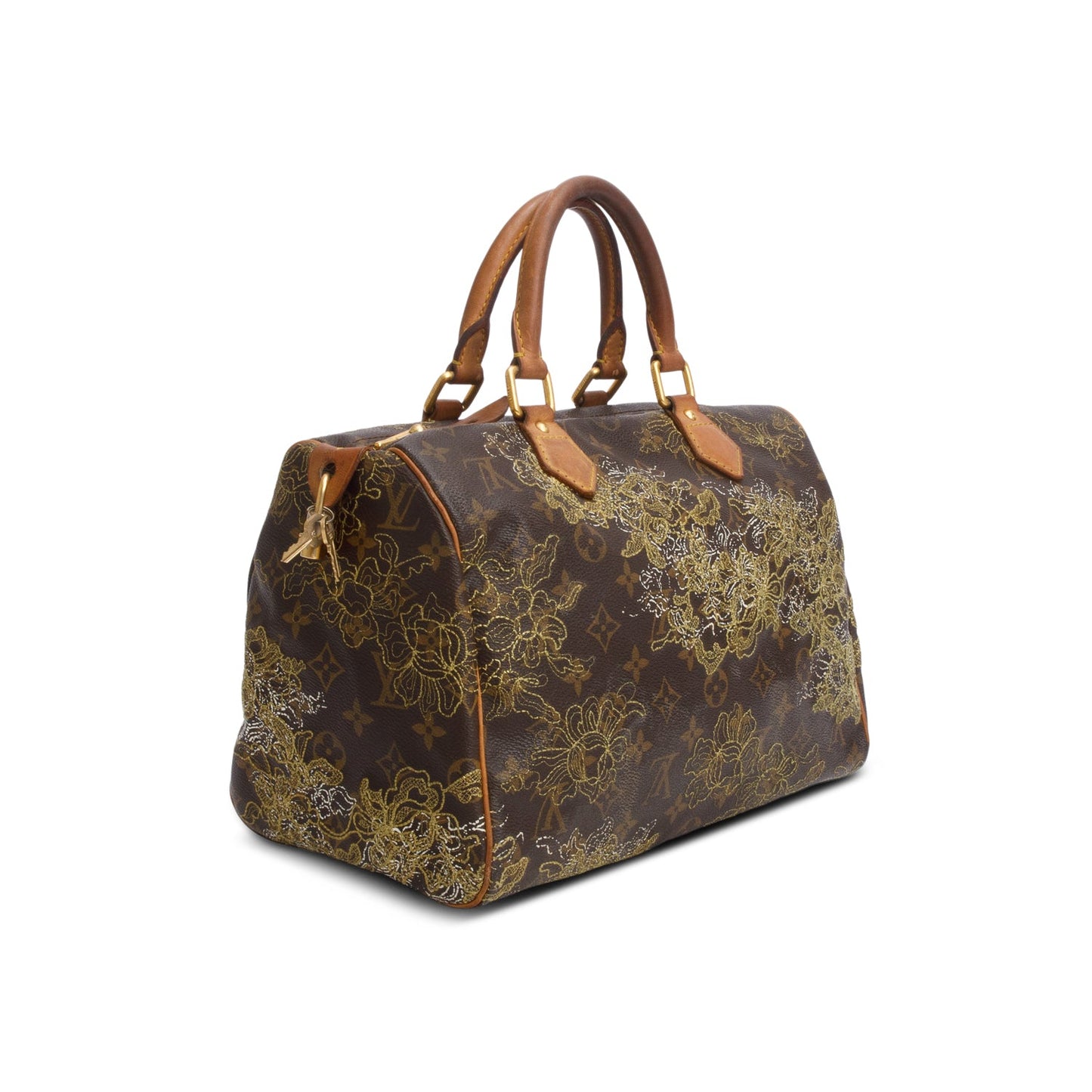 Louis Vuitton Gold Monogram Dentelle Speedy 30