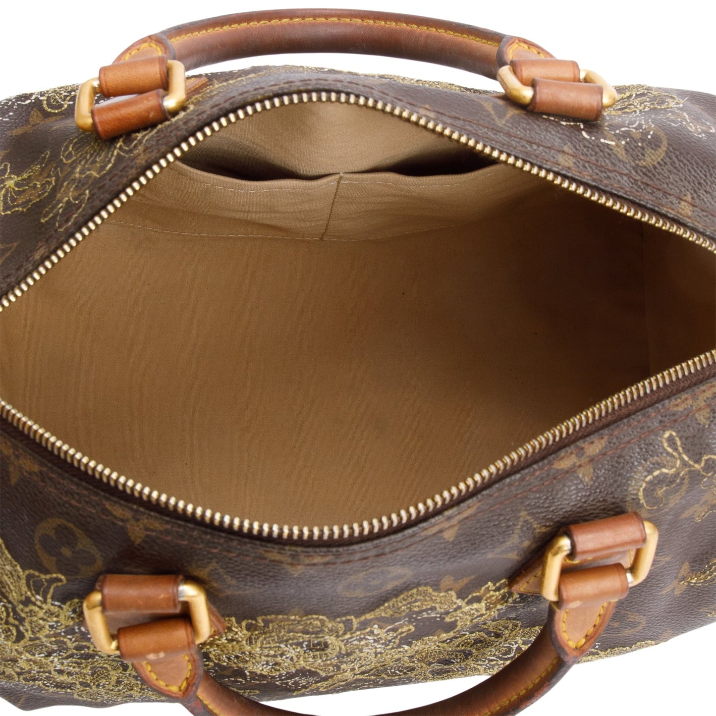Louis Vuitton Gold Monogram Dentelle Speedy 30